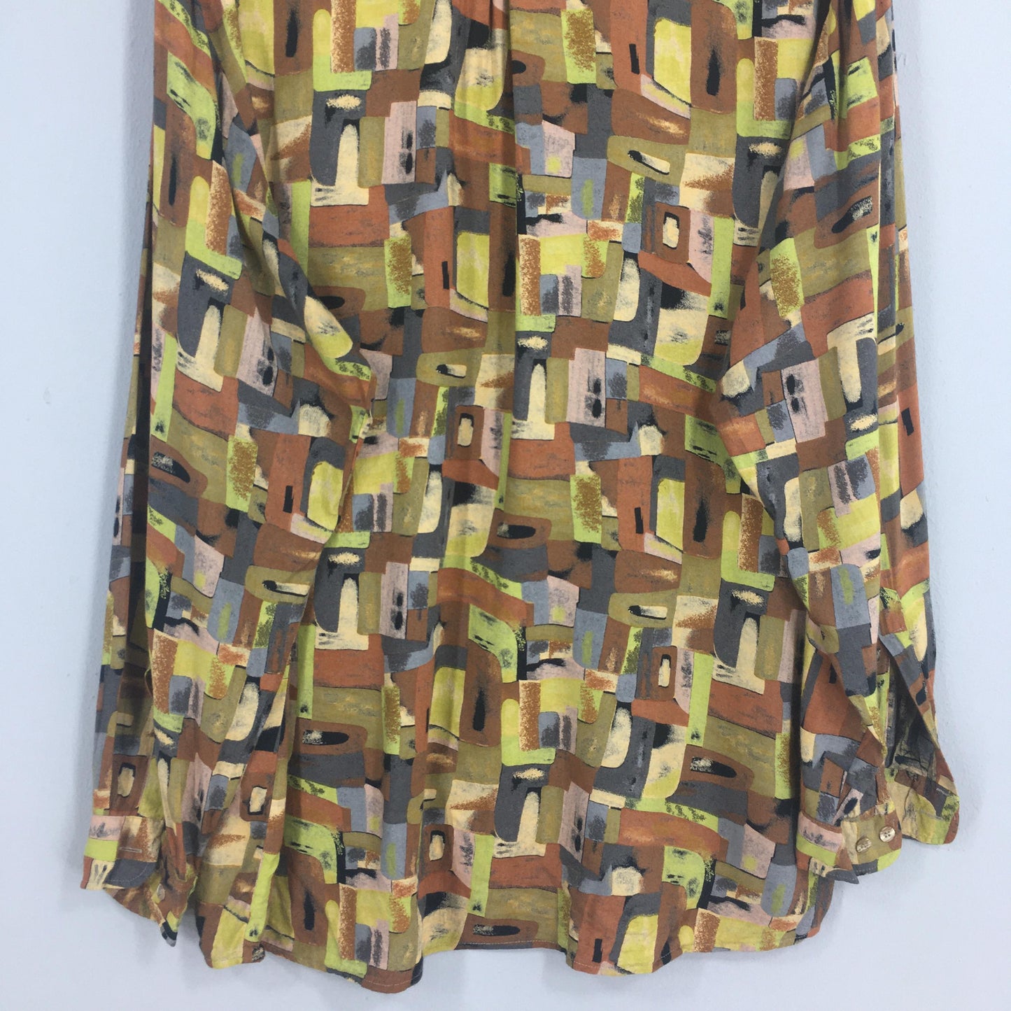 Psychedelic Multicolor Silk Shirt XLarge