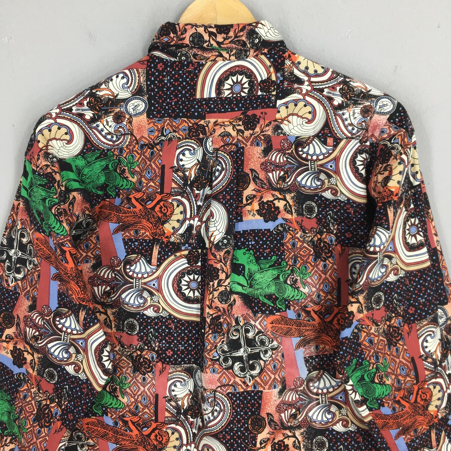 Abstract Funky Multicolor Pattern Shirt Medium