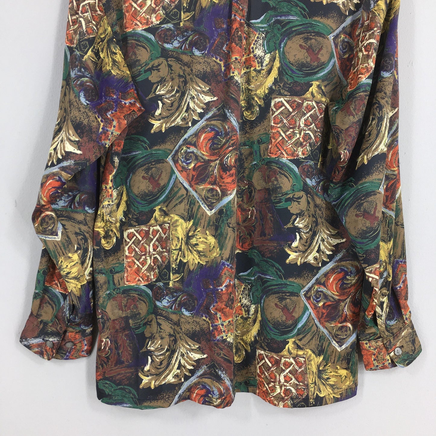 Psychedelic Floral Pattern Shirt Medium