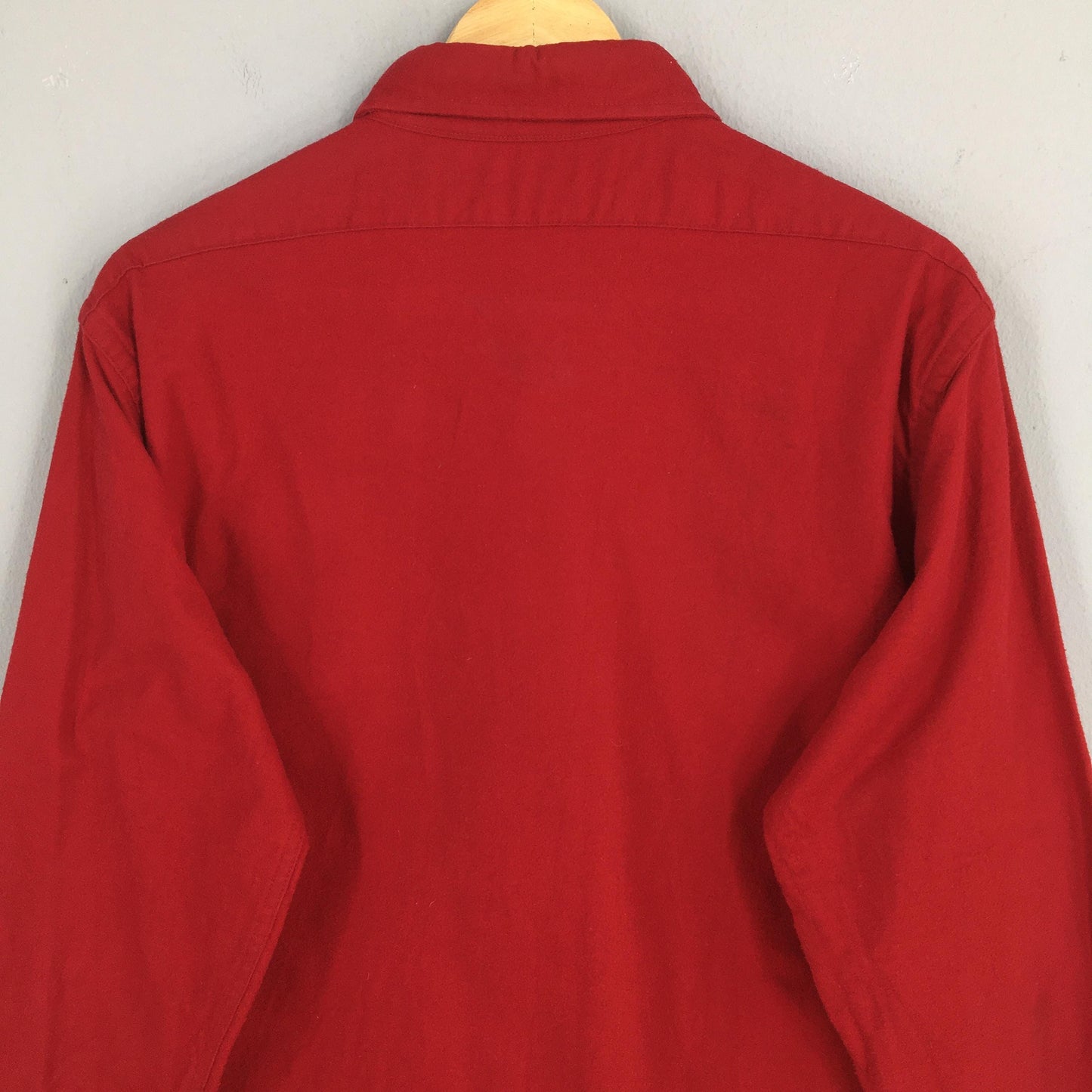 LL Bean Chamois Red Flannel Shirt Large