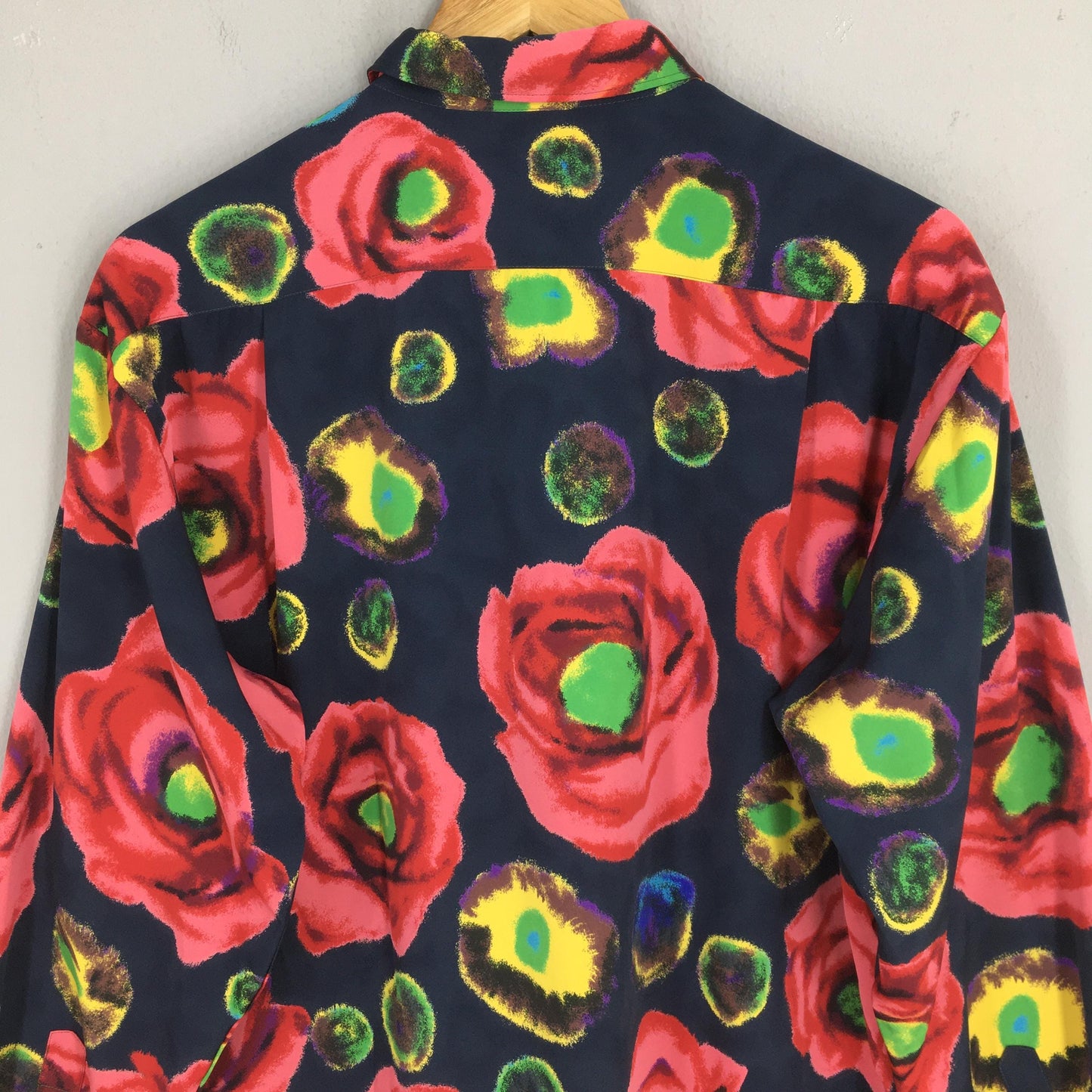 Kabul Street Floral Multicolor Abstract Shirt Large