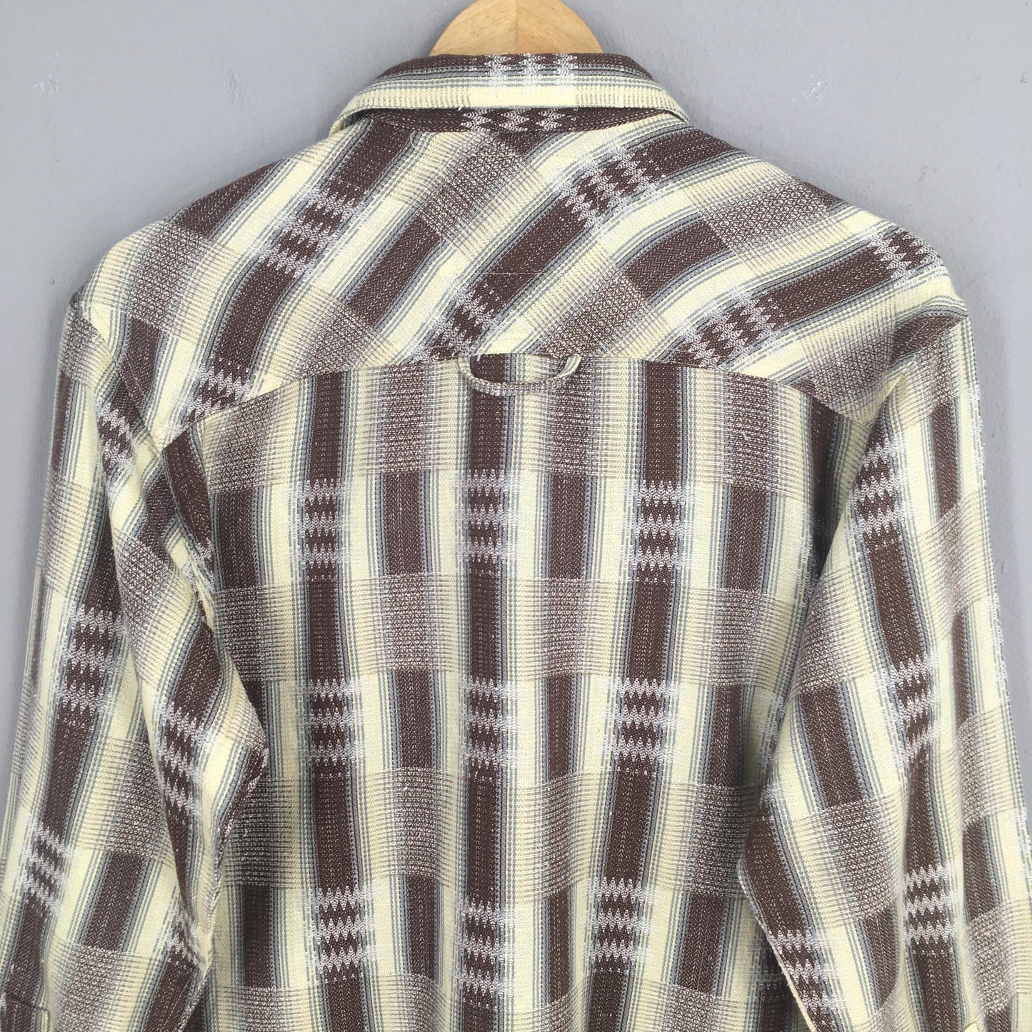 Tartan Aztec Pattern Flannel Shirt Medium