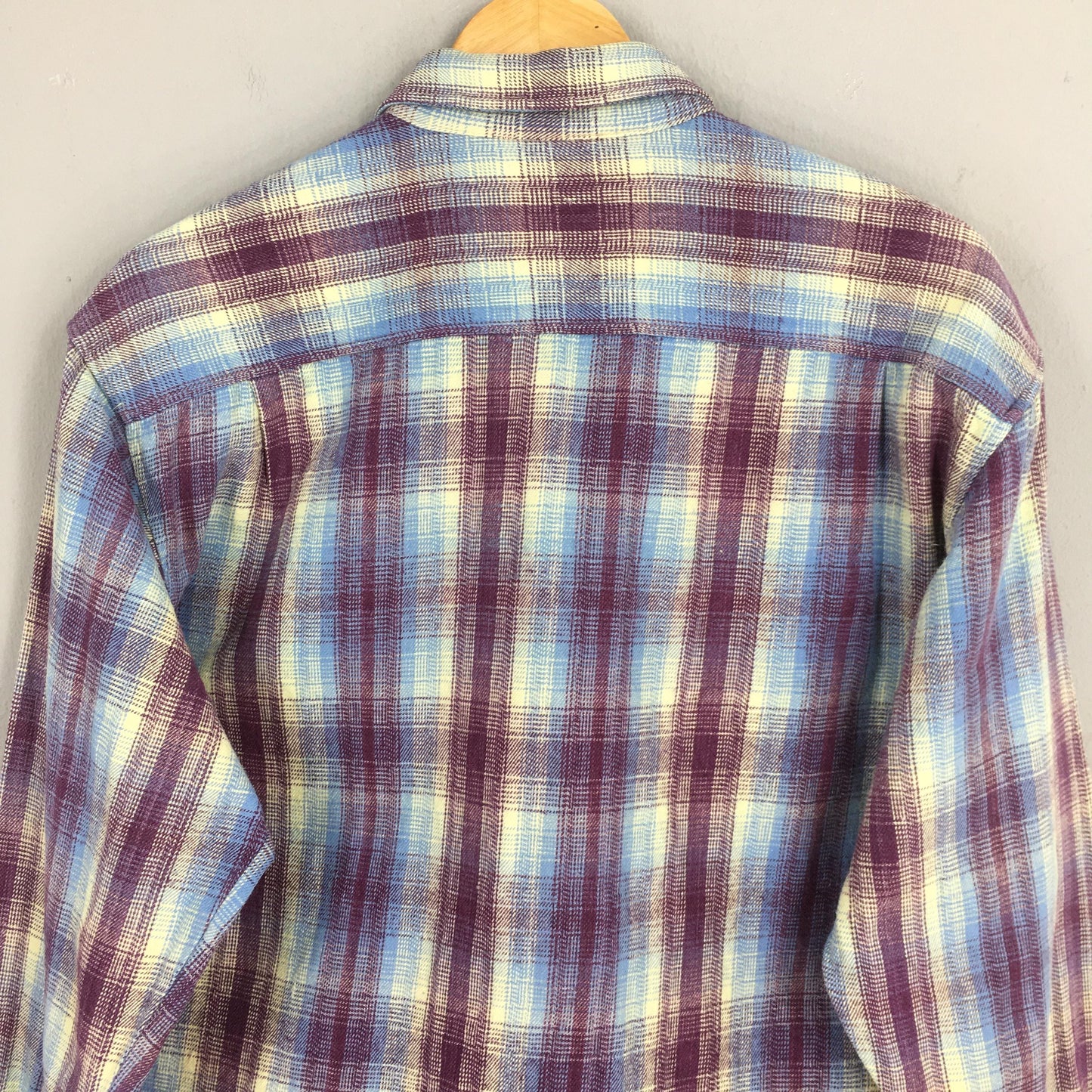 Plaid Shadow Tartan Checkered Flannel Shirt Medium