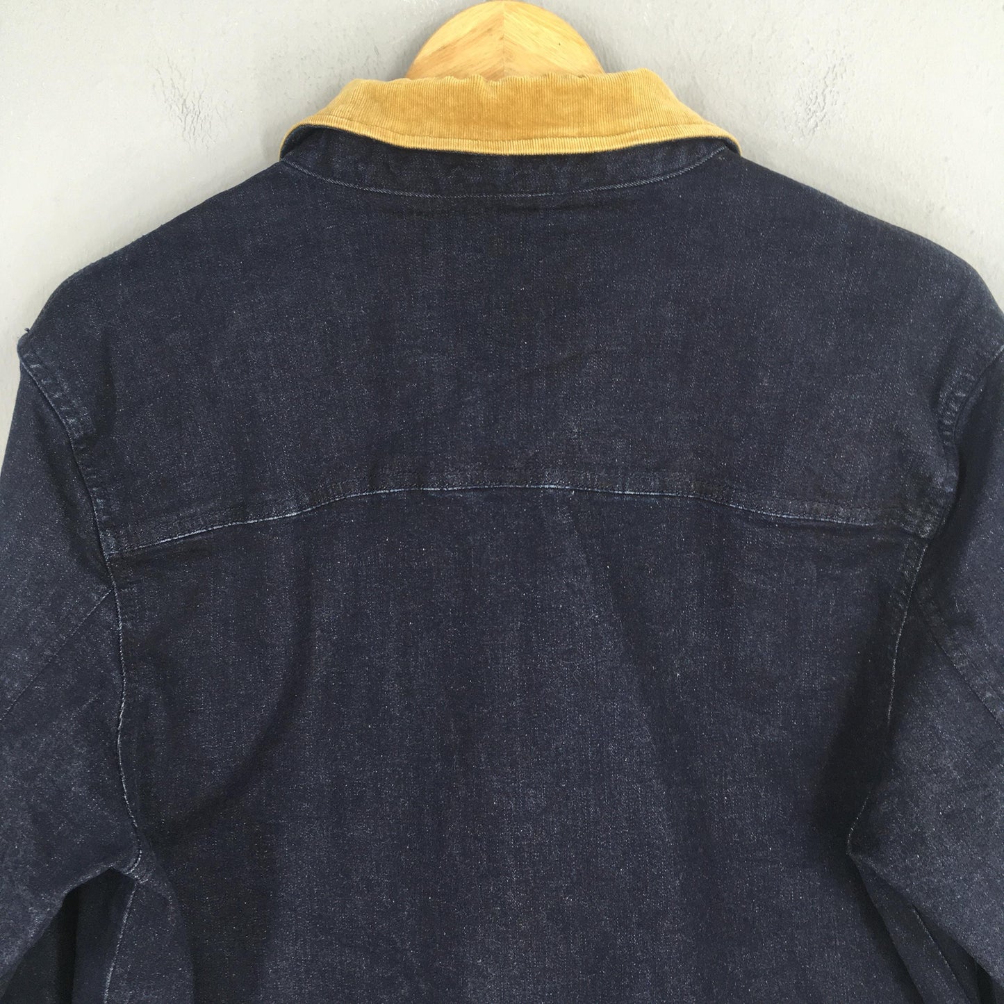 Indigo Blue Denim Workers Barn Field Jacket Large