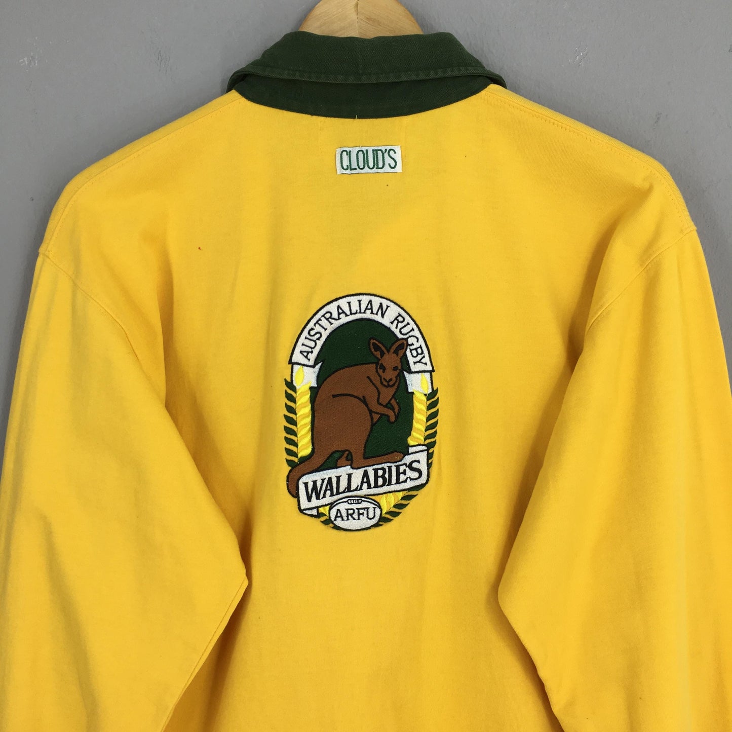 Australian World Rugby Yellow Polo Shirt Large