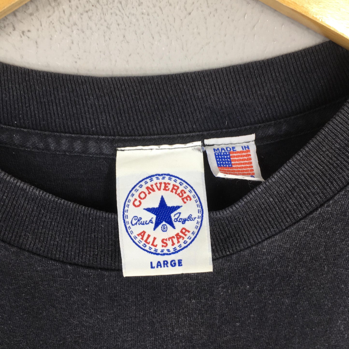 Converse Dennis Rodman 91 Black T shirt Large