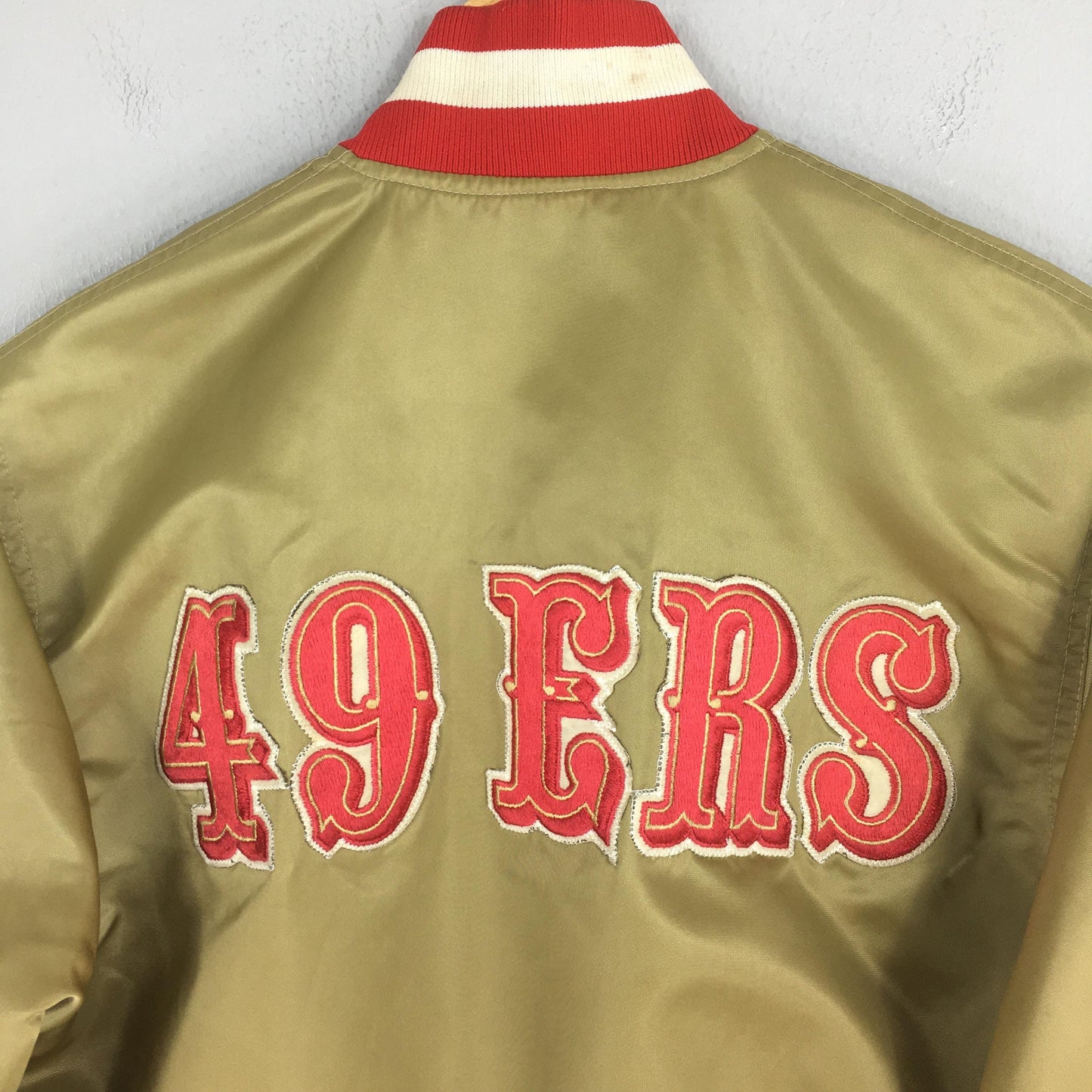 San Francisco 49ers NFL Gold Satin Jacket Small