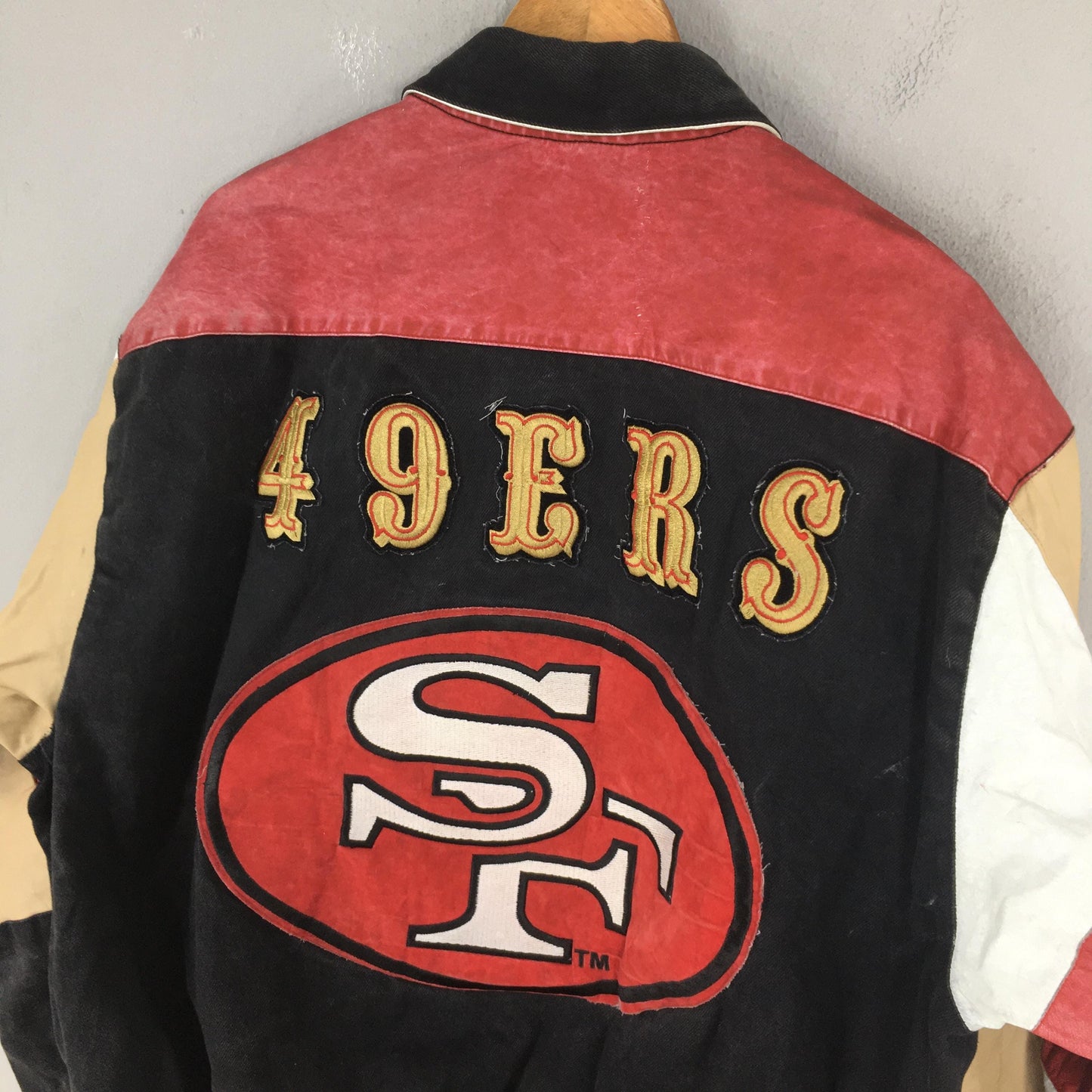 San Francisco 49ERS Jeff Hamilton Bomber Leather Jacket XLarge