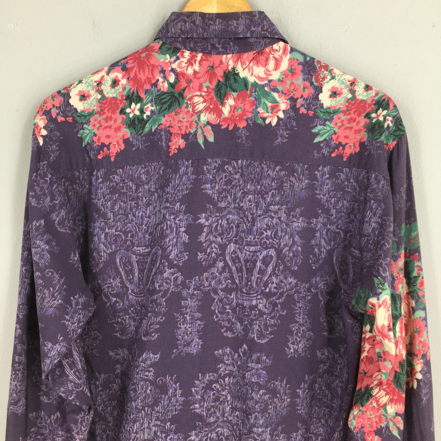 Floral Multicolor Rayon Shirt Medium