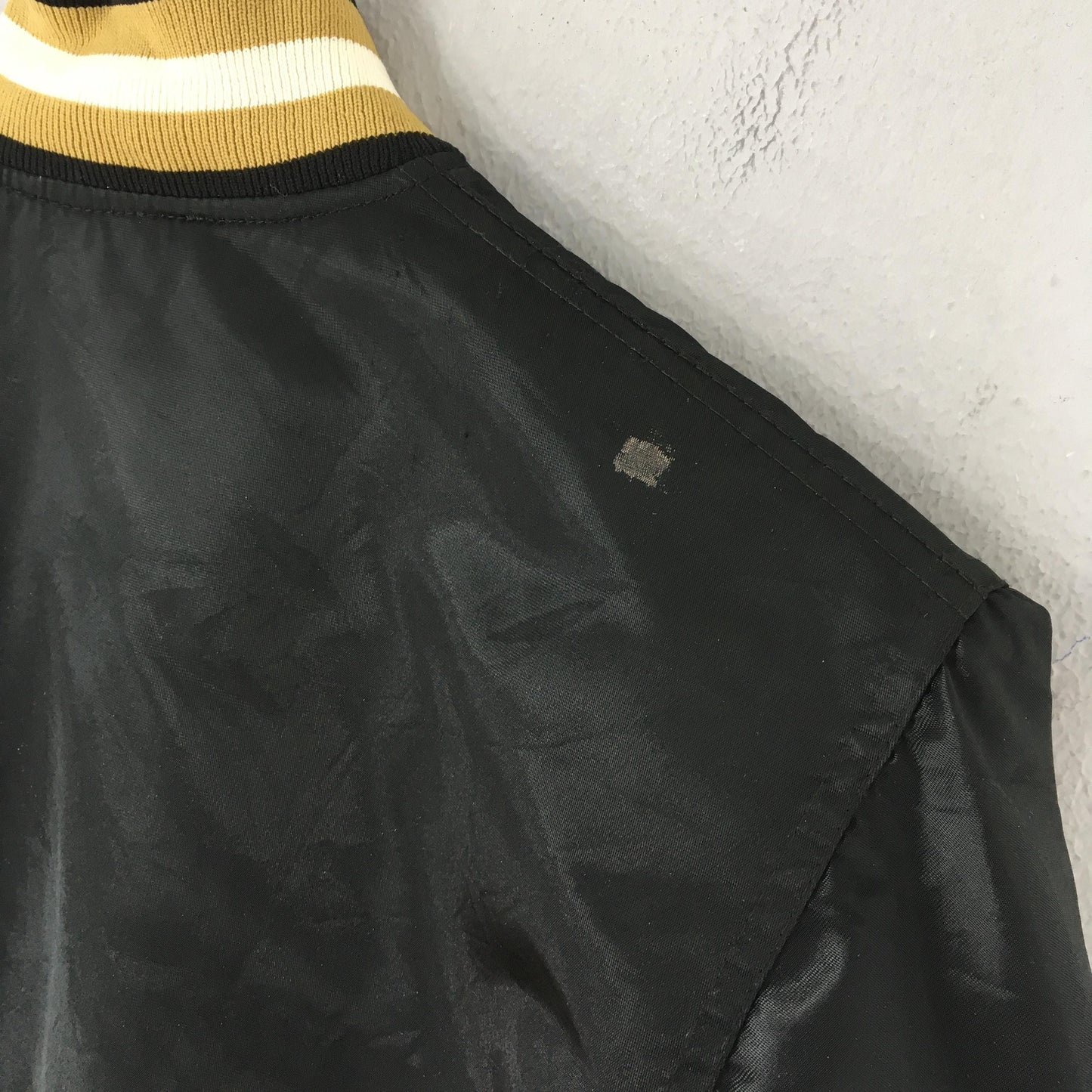 Starter New Orleans Saints NFL Black Satin Varsity Jacket Small