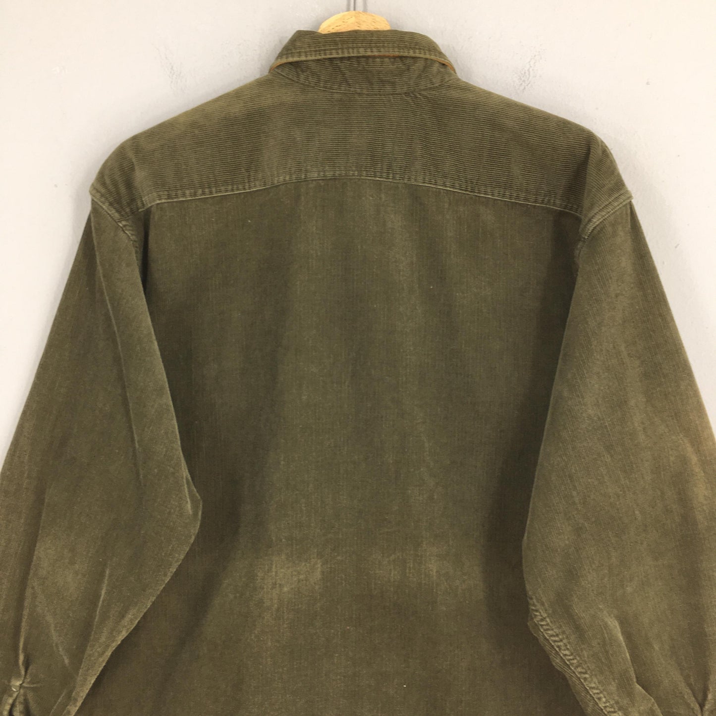 Sugar Cane Japan Corduroy Green Shirt Large