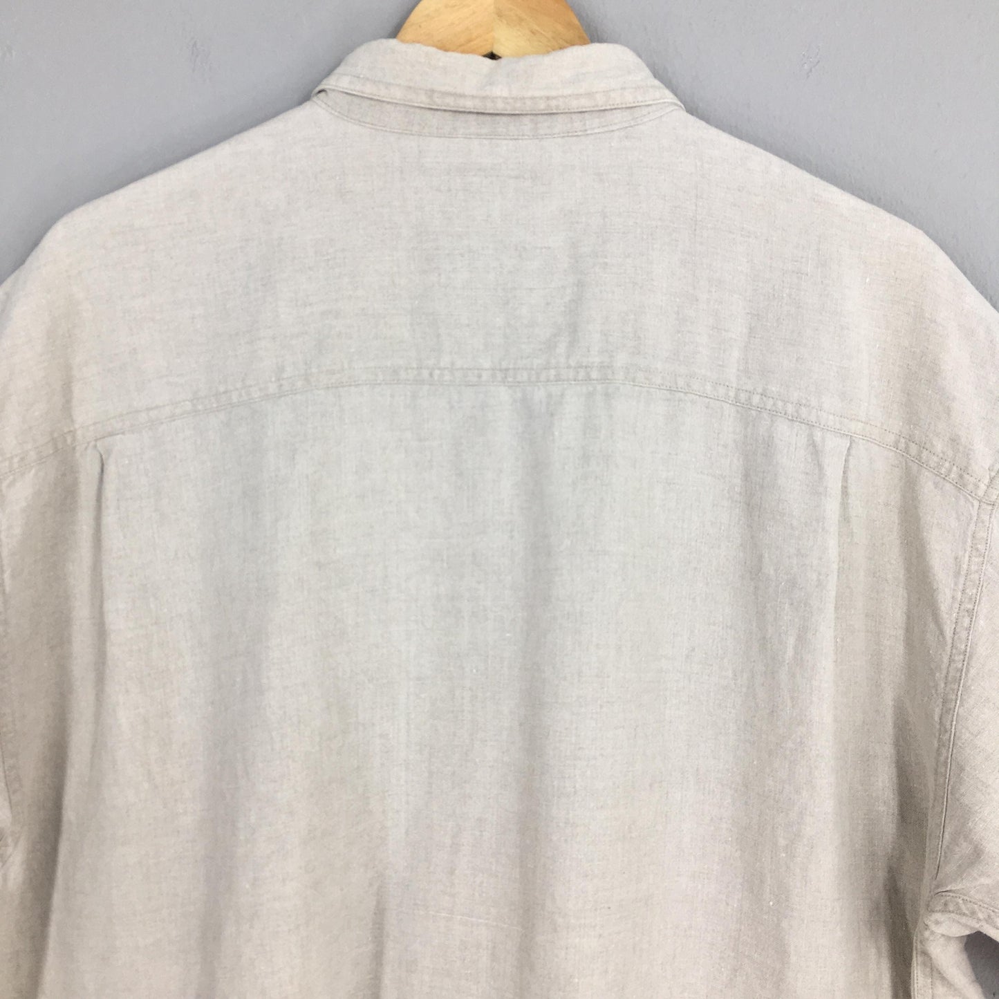 LL Bean Plain Linen Shirt Large