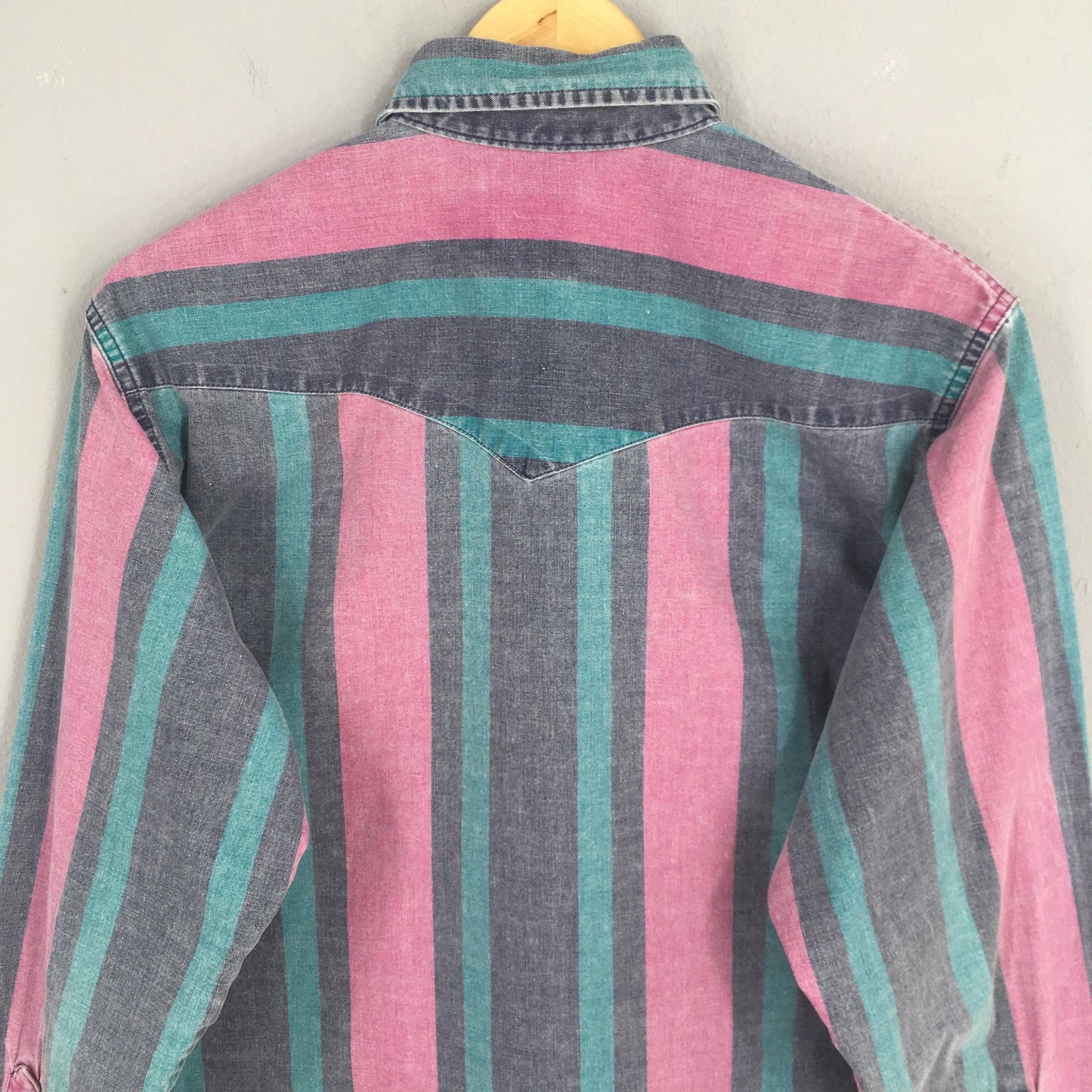 Wrangler Striped Multicolor Western Shirt Medium