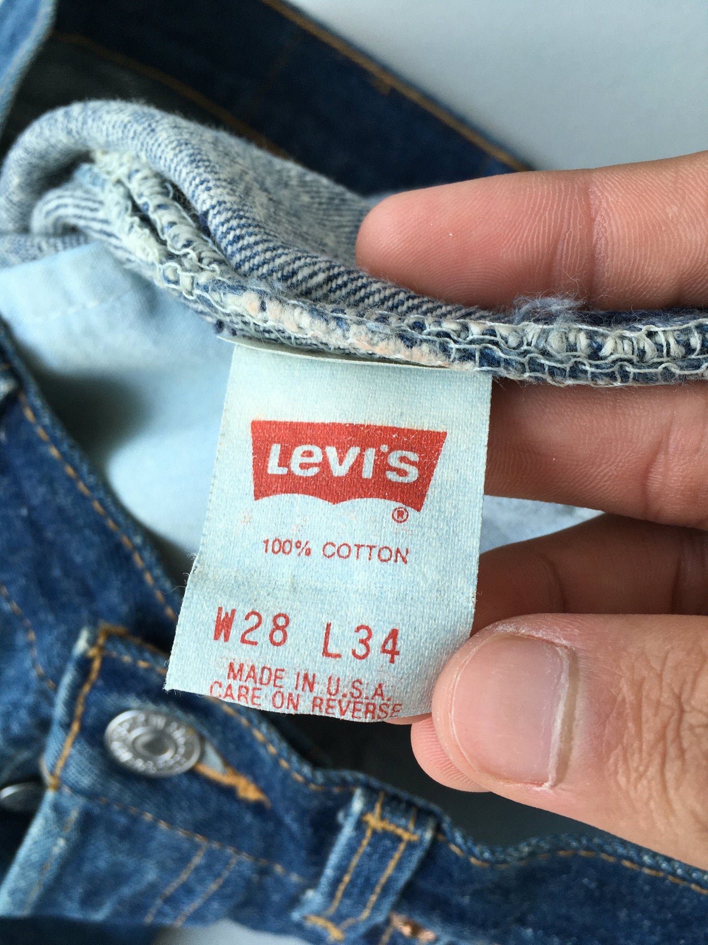Size 28x29 Levi's 501 Indigo Dark Blue Jeans