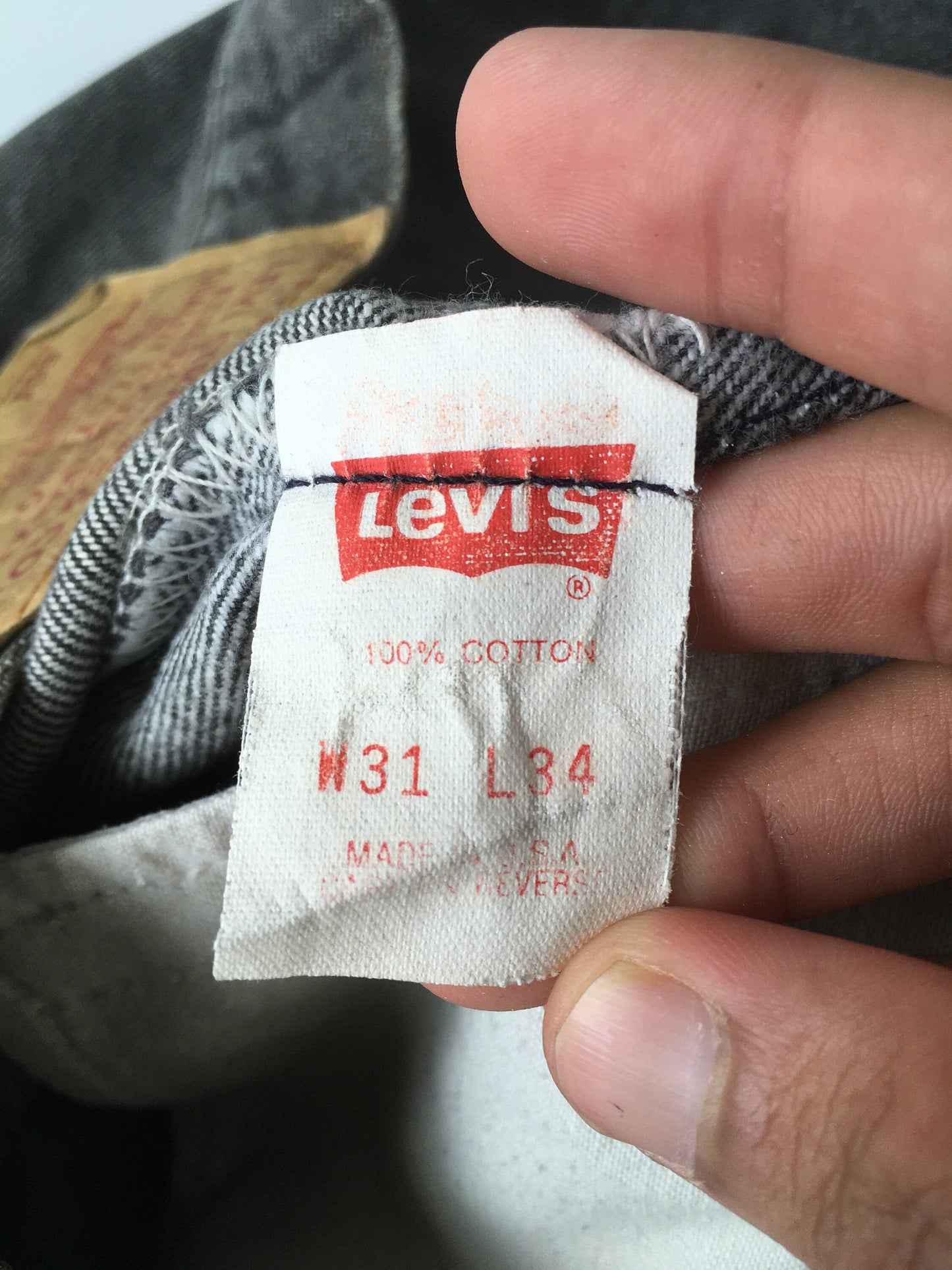 Size 30 Levis 501 Black Jeans High Waisted