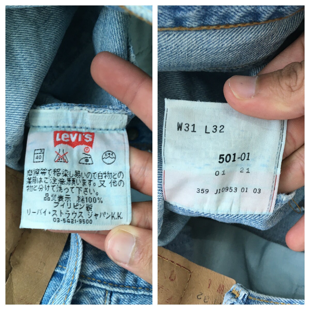 Size 30 Levis 501 Dirty Denim Jeans High Waisted