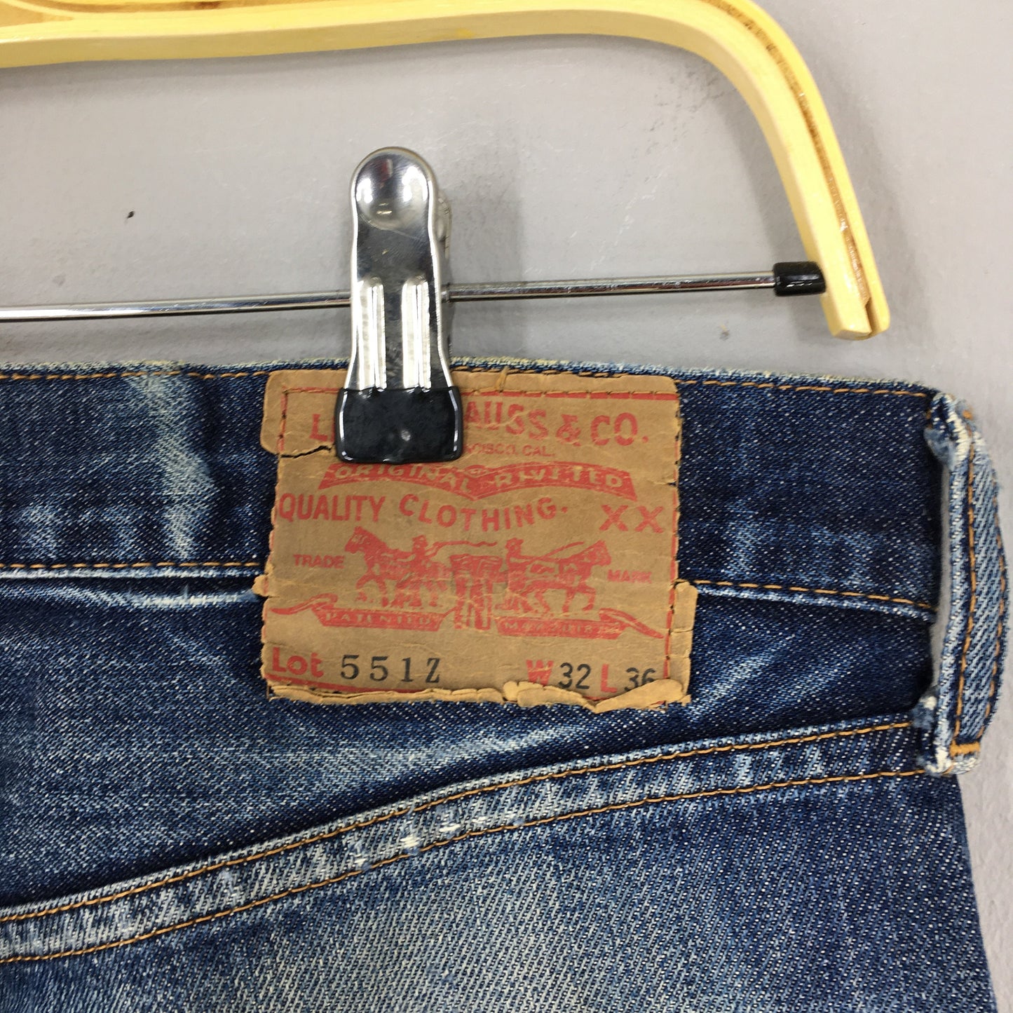 Levi's 551Z LVC Big E Selvedge Jeans Size 31x31.5