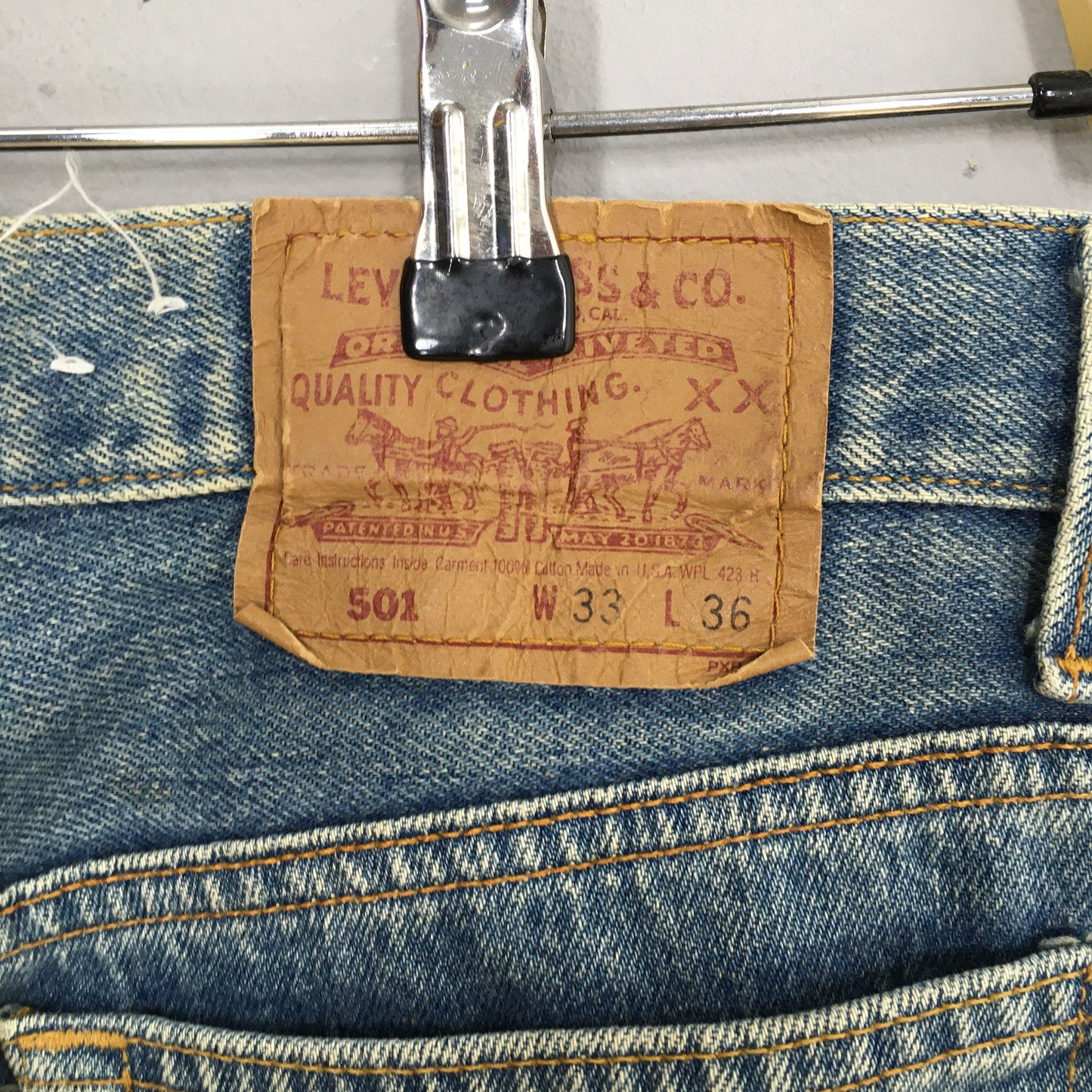 Levi's 501 Distressed Stonewash Jeans Size 31x31