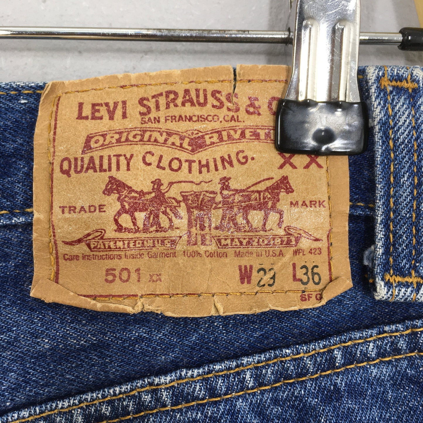 Levi's 501XX Stonewash Blue Jeans Size 28x30