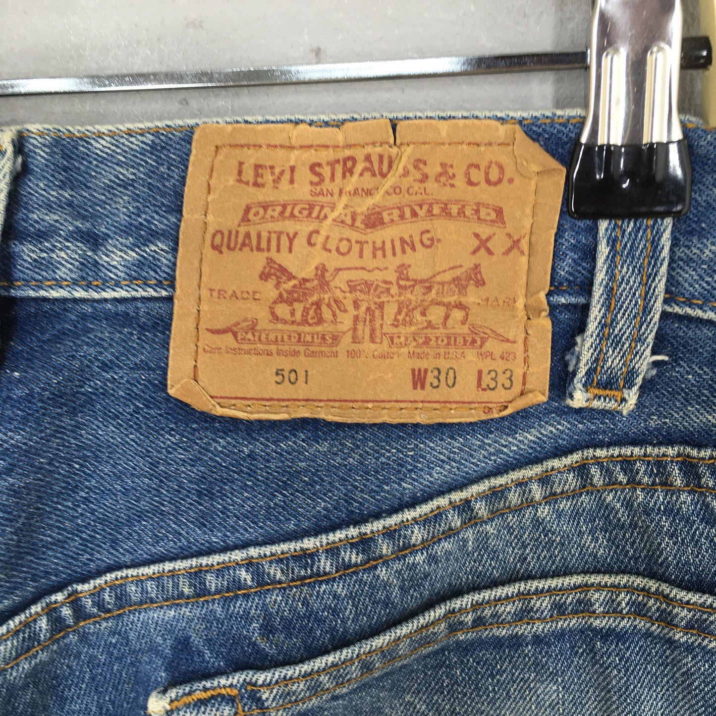 Levi's 501 Faded Dirty Stonewash Jeans Size 28x29.5