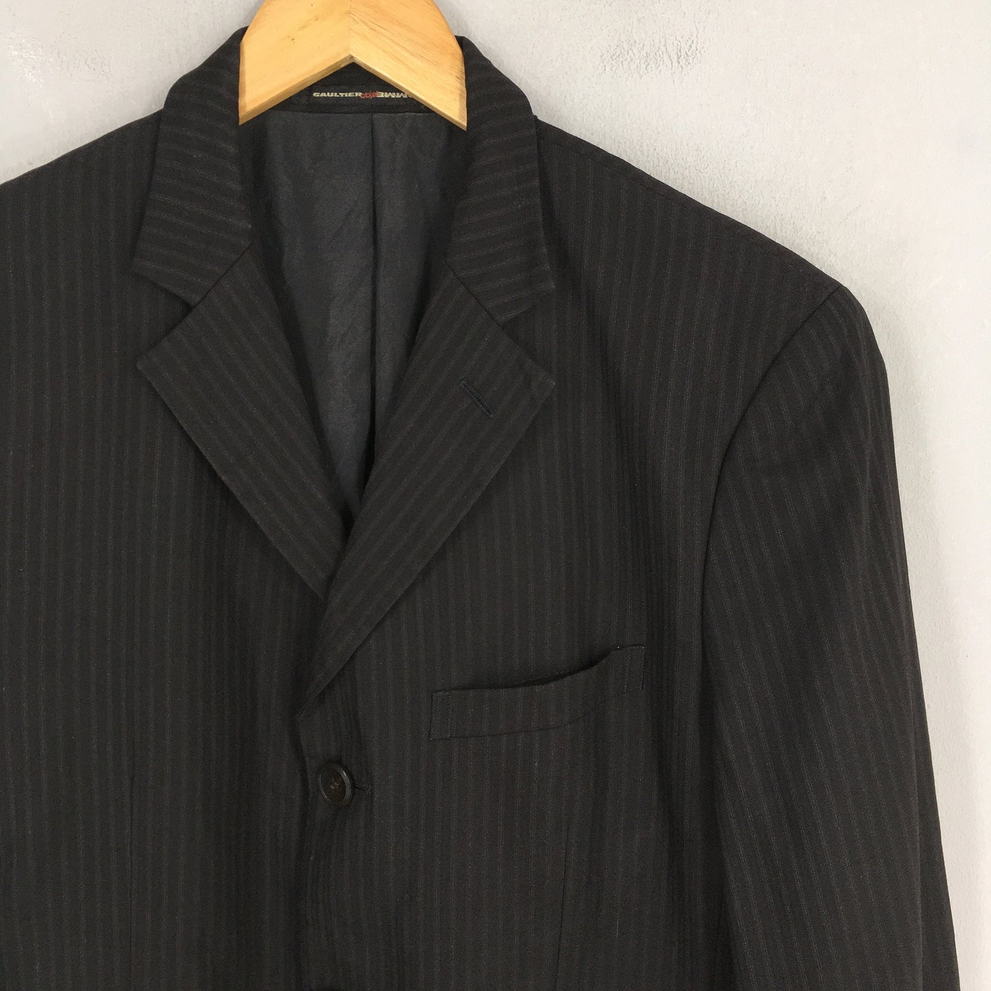 Gaultier Homme Object Black Stripes Blazer Casual Jacket Medium