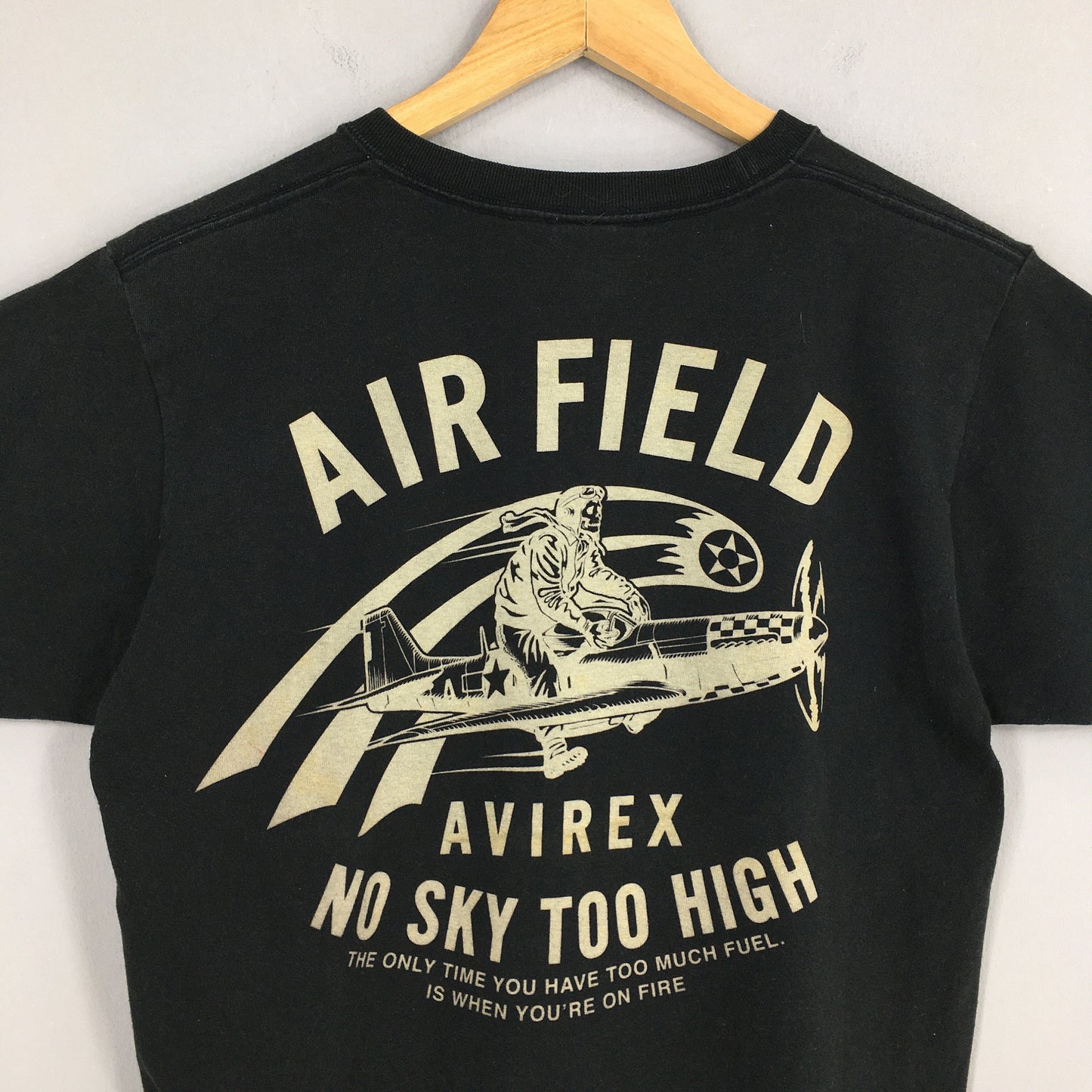 Avirex Air Field Usaf Black T shirt Medium