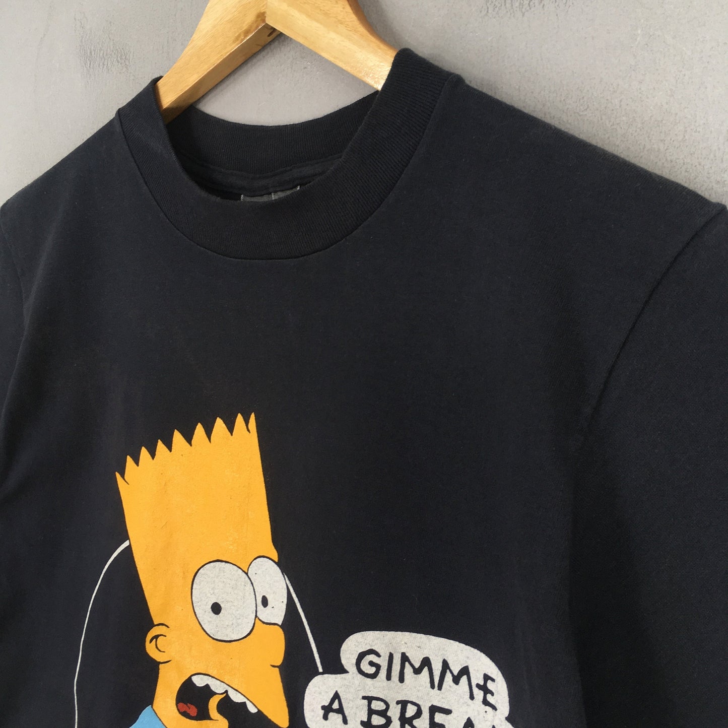 Bart Simpson Cartoon Black Tshirt Small