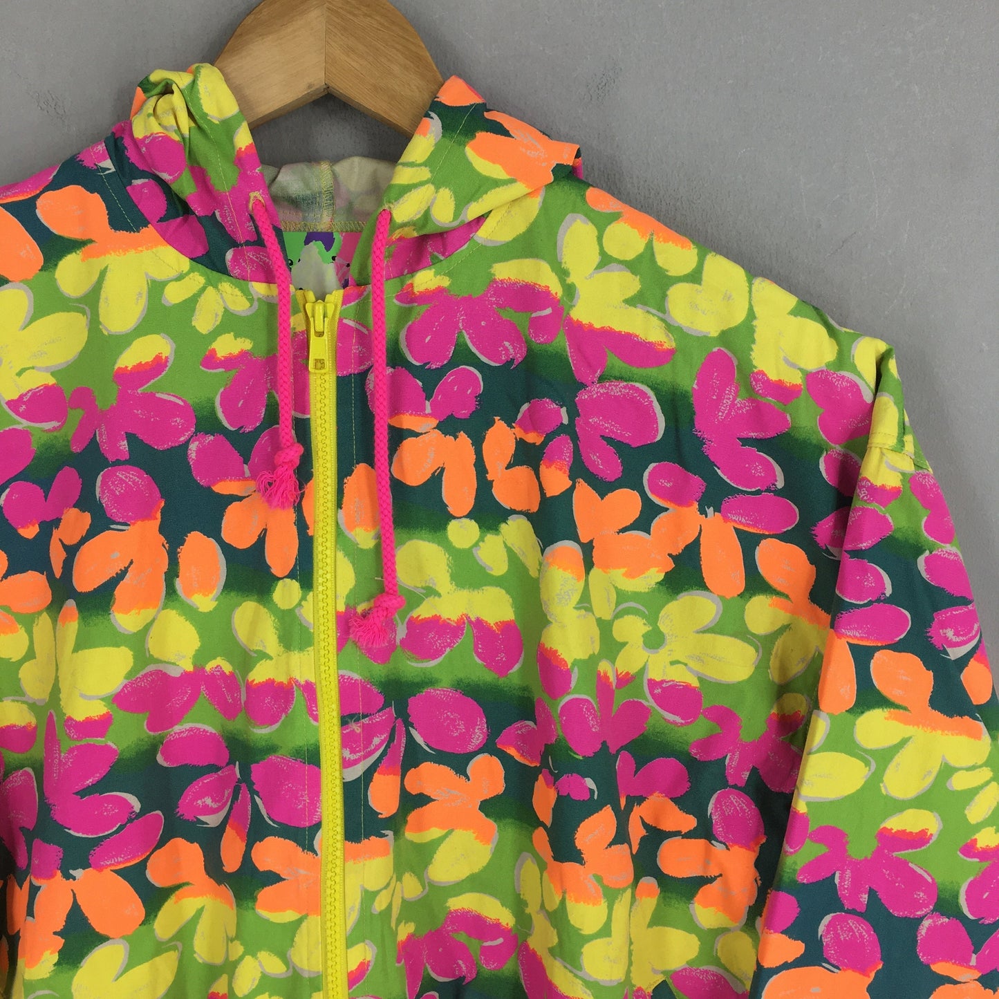 Floral Multicolor Hoodie Jacket Medium