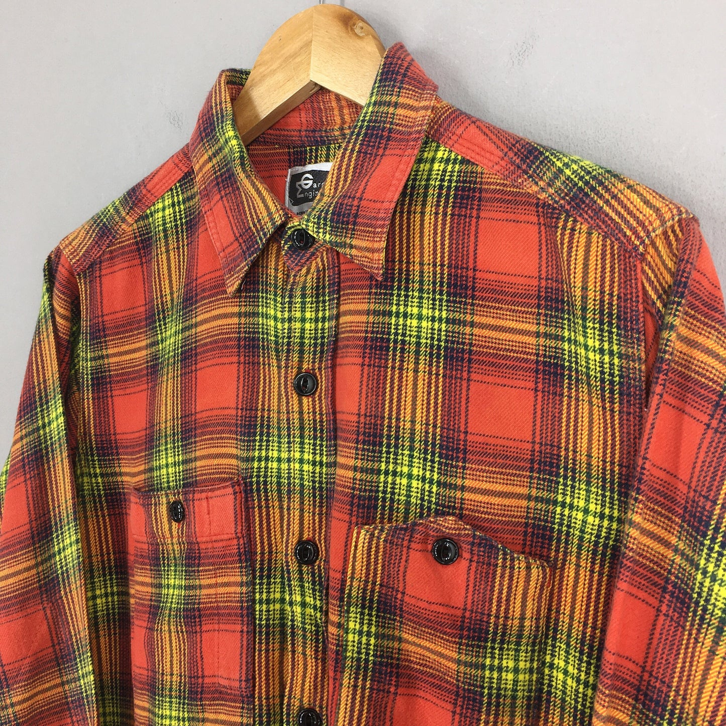 Engineered Garments Japan Plaid Shadow Flannel Shirt Small