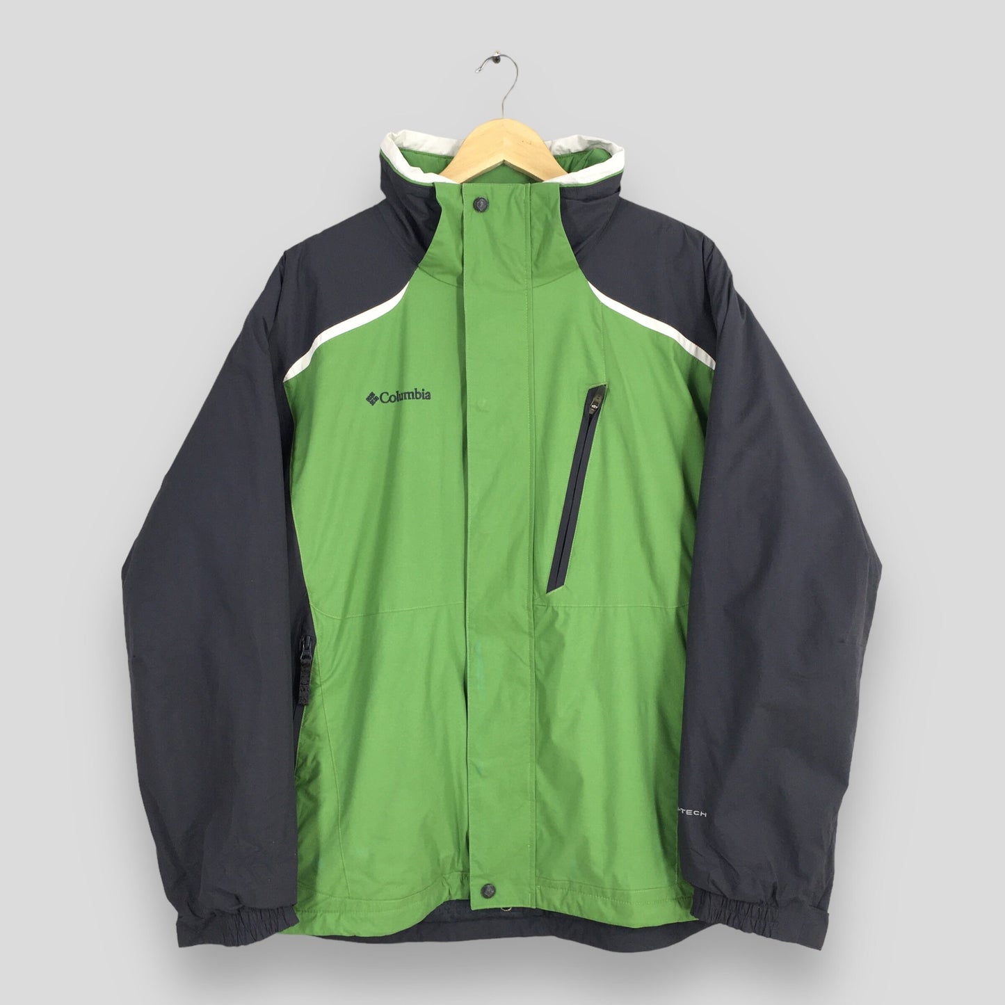 Columbia Windbreaker Green Jacket Large