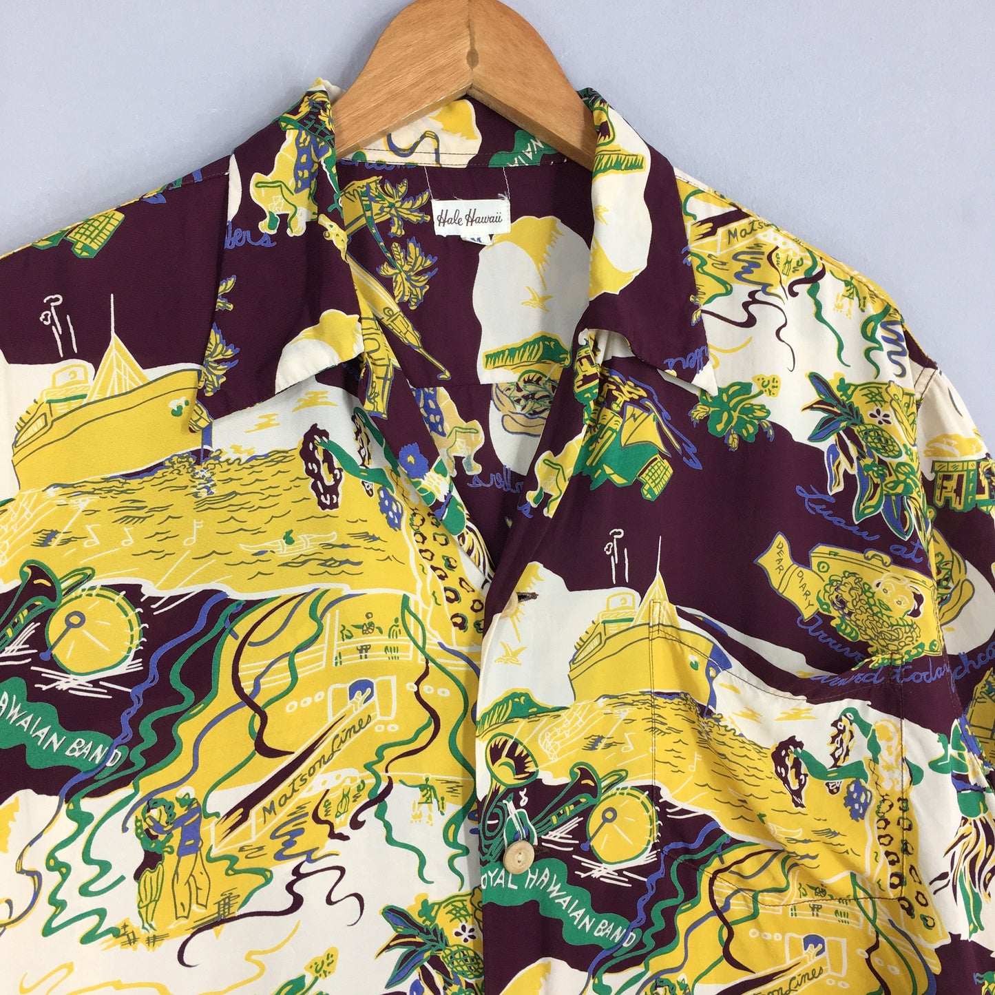 Sun Surf Hale Hawaii Japanese Rayon Shirt Medium