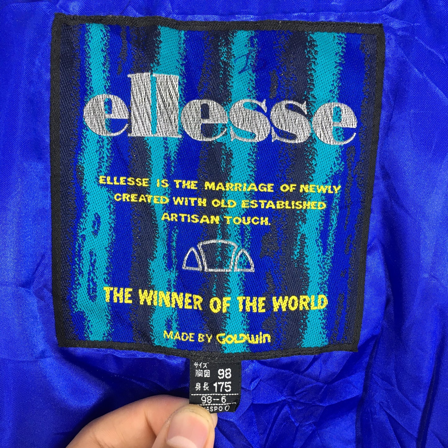 Ellesse Ski Wear Blue Hoodie Jacket Large