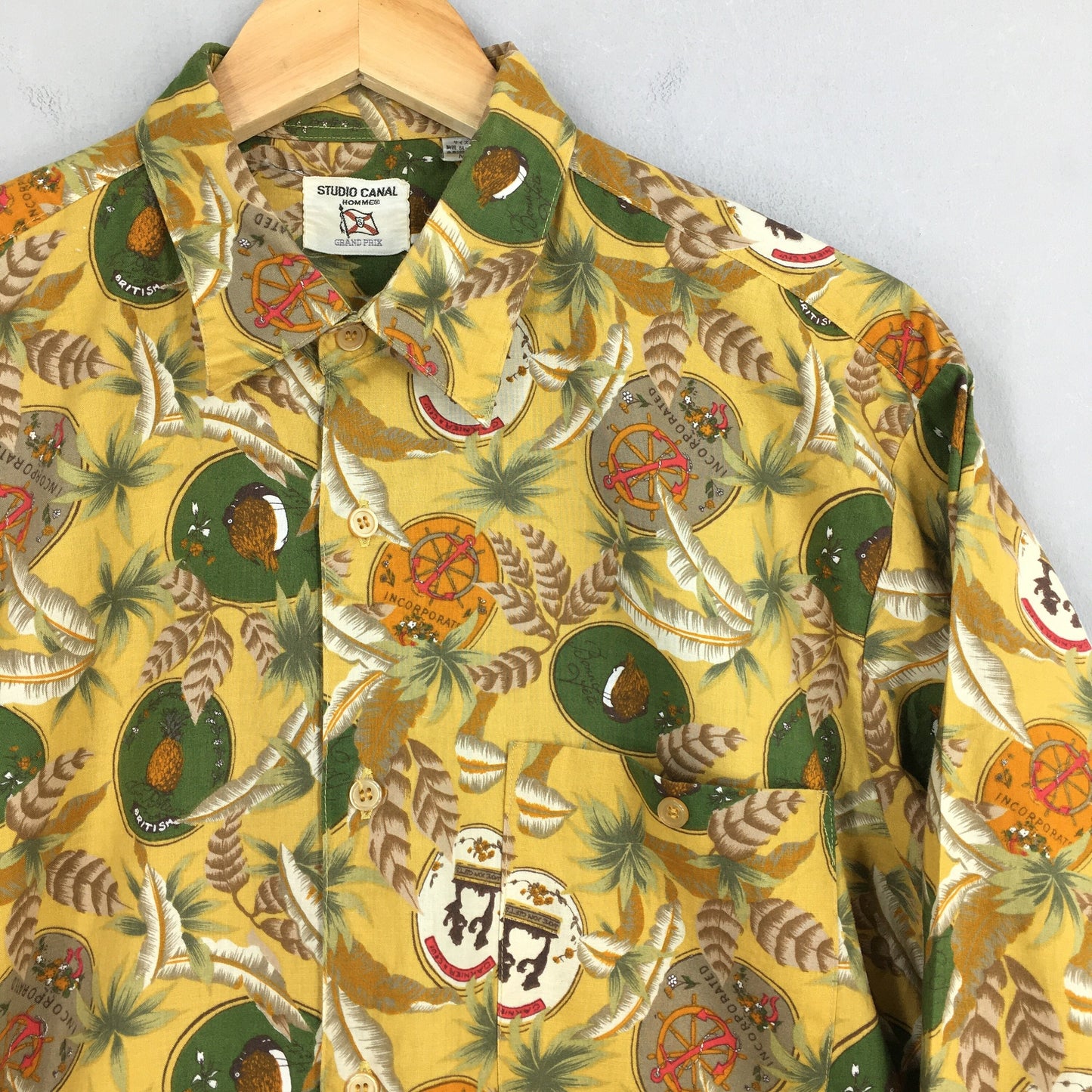 Hawaiian Aloha Tropical Cotton Shirt Medium