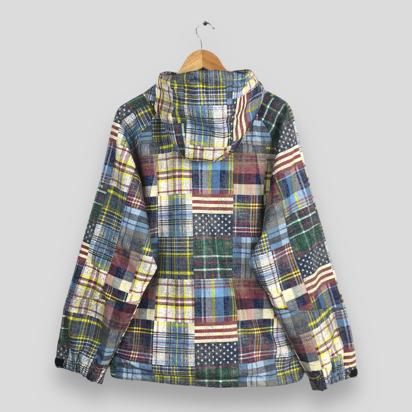 Plaid Checkered Ski Wear Hoodie Jacket Large