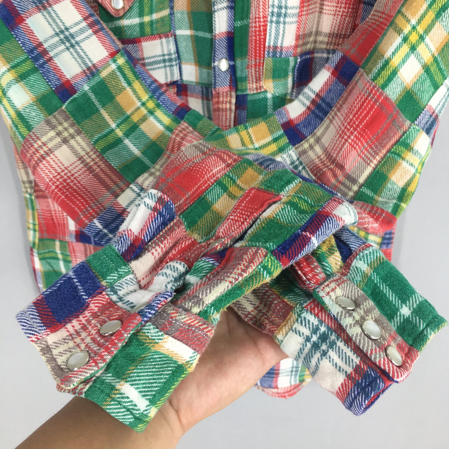 Patchwork Tartan Flannel Shirt Medium