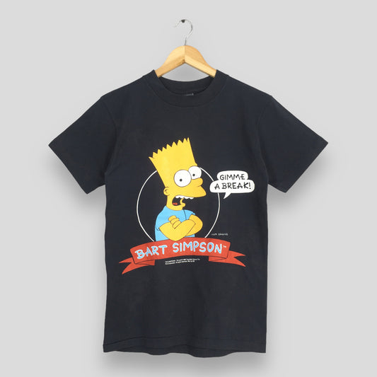 Bart Simpson Cartoon Black Tshirt Small