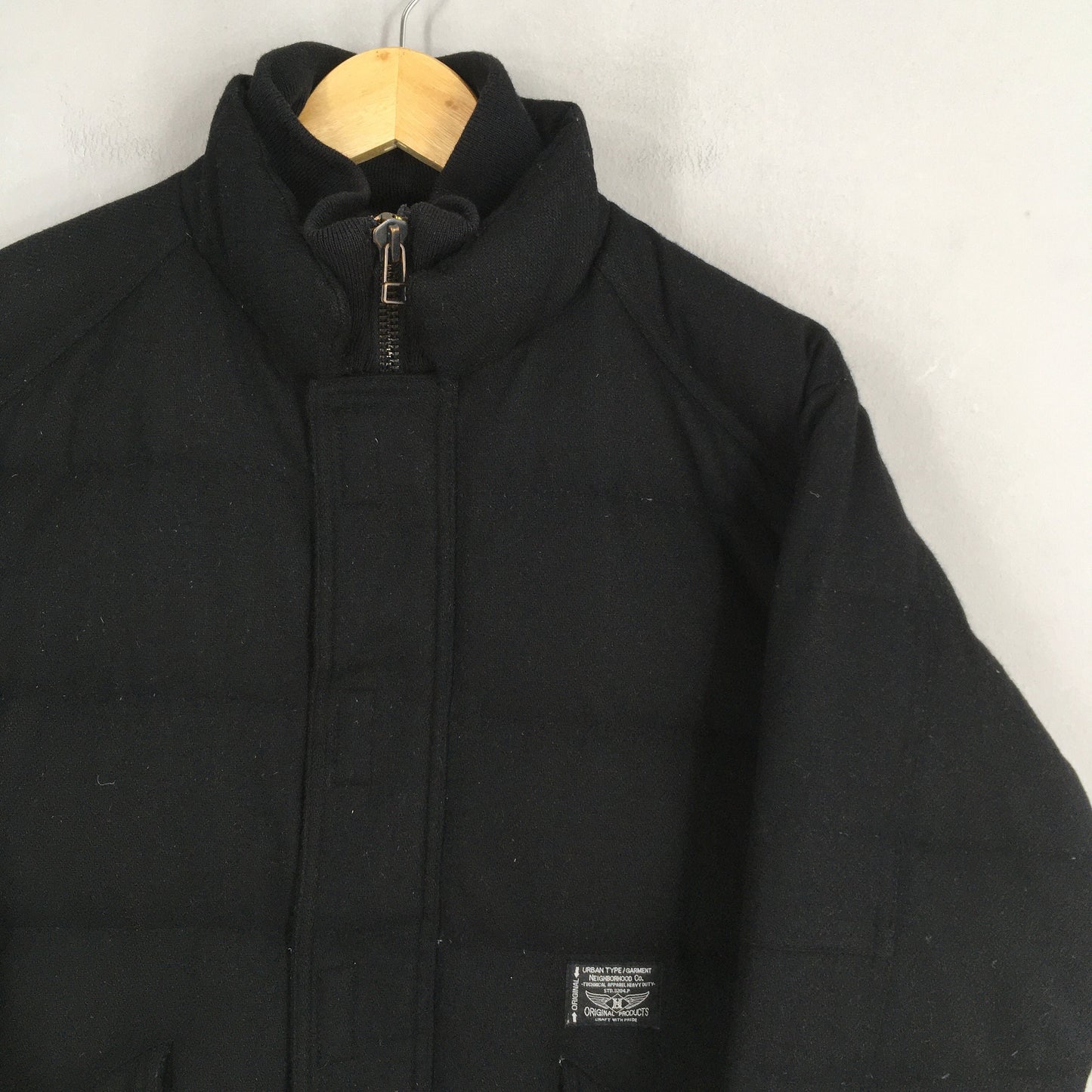 Neighborhood Japan Puffer Wool Black Jacket Large