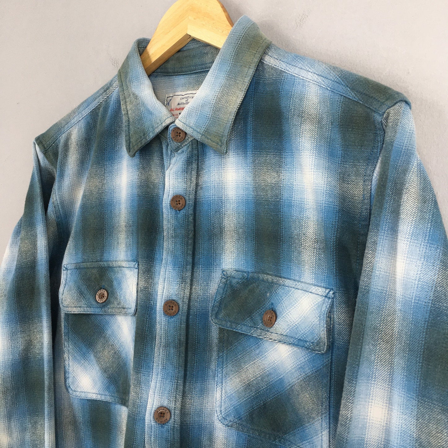 Avirex Usa Plaid Shadow Checkered Flannel Shirt Large