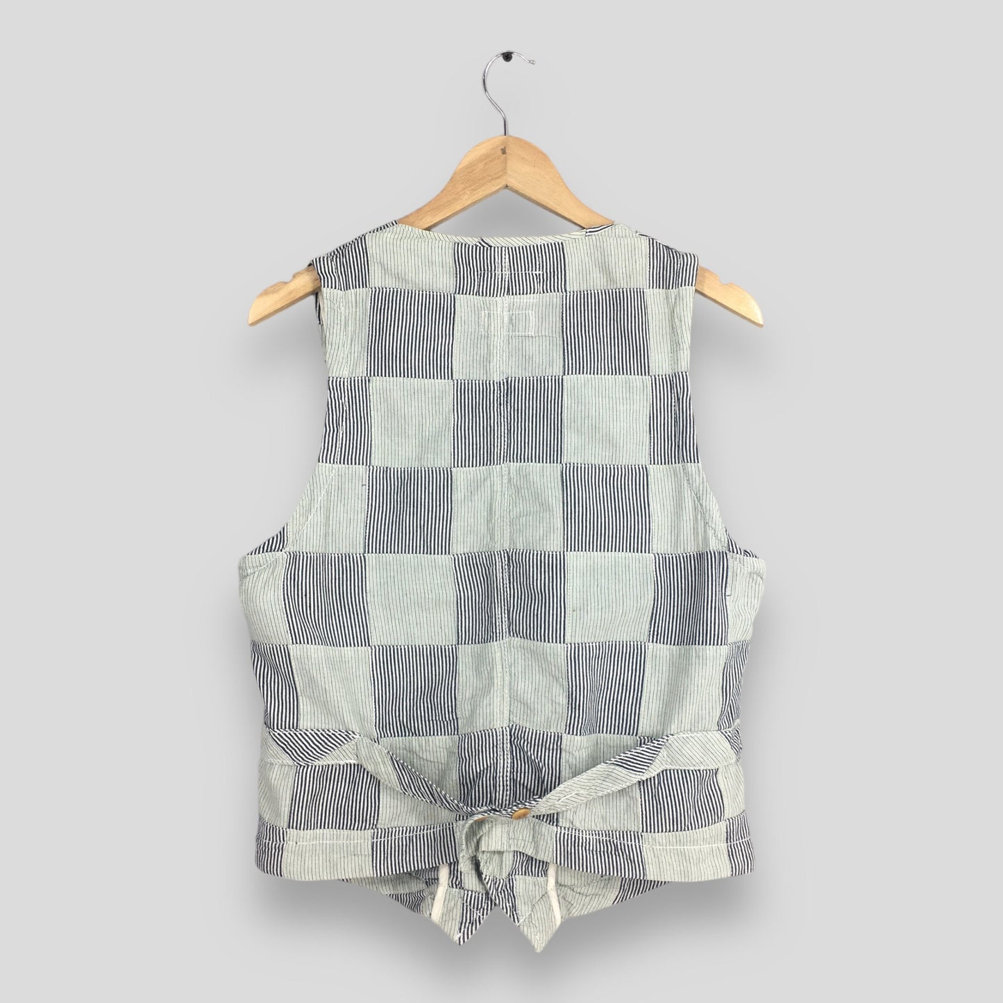 Beams Japan Plaid Patchwork Vest Jacket Small