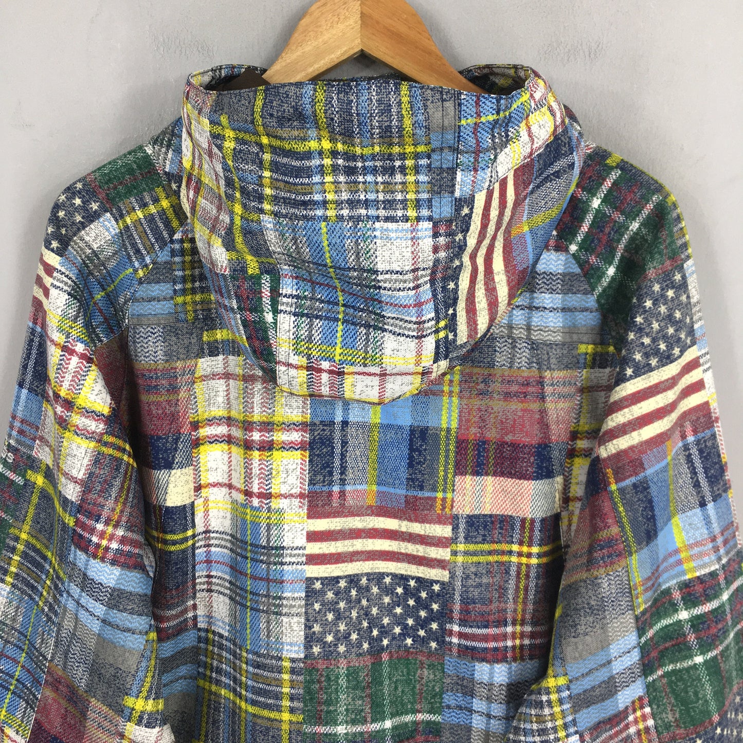 Plaid Checkered Ski Wear Hoodie Jacket Large