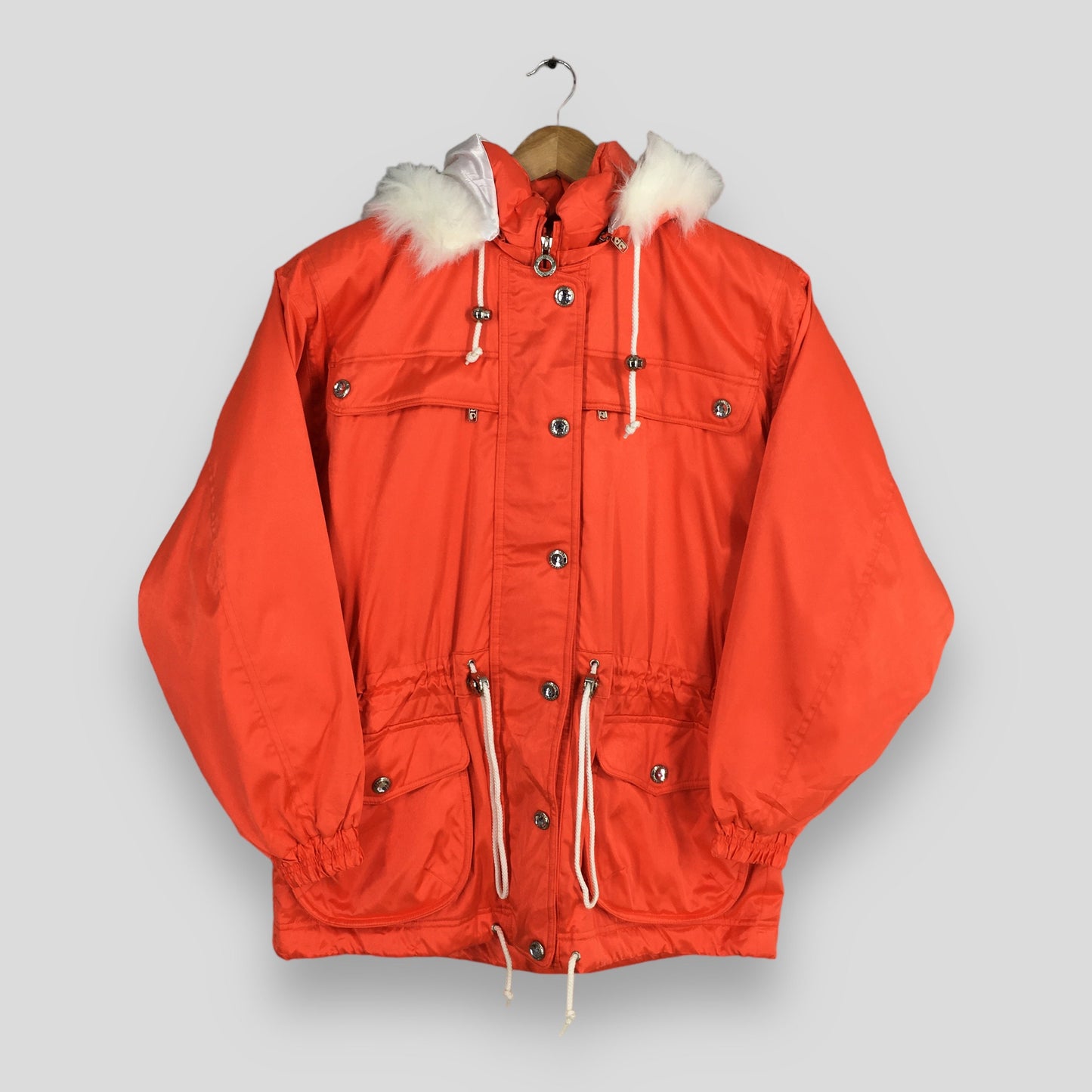 Courreges Ski Wear Orange Hoodie Jacket Large