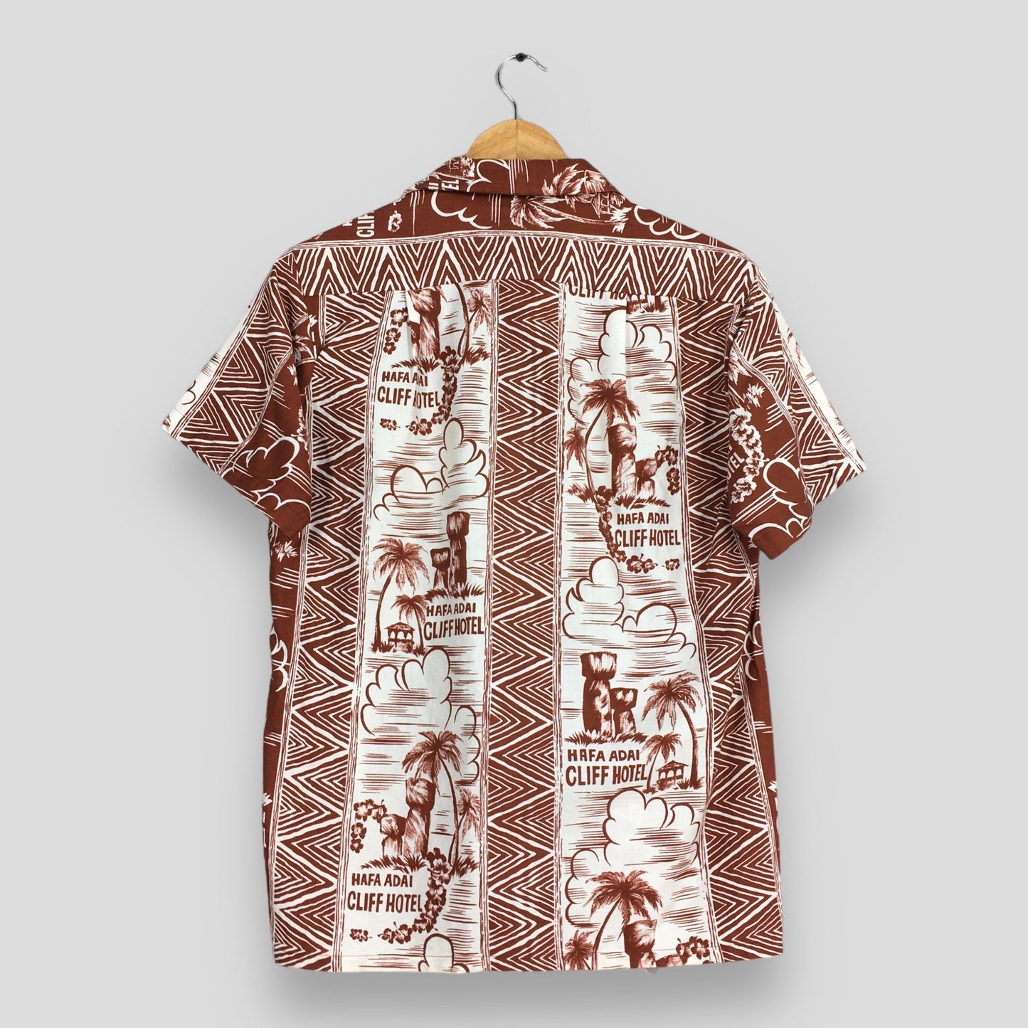 Vintage Hawaii Aloha Brown Shirts Medium