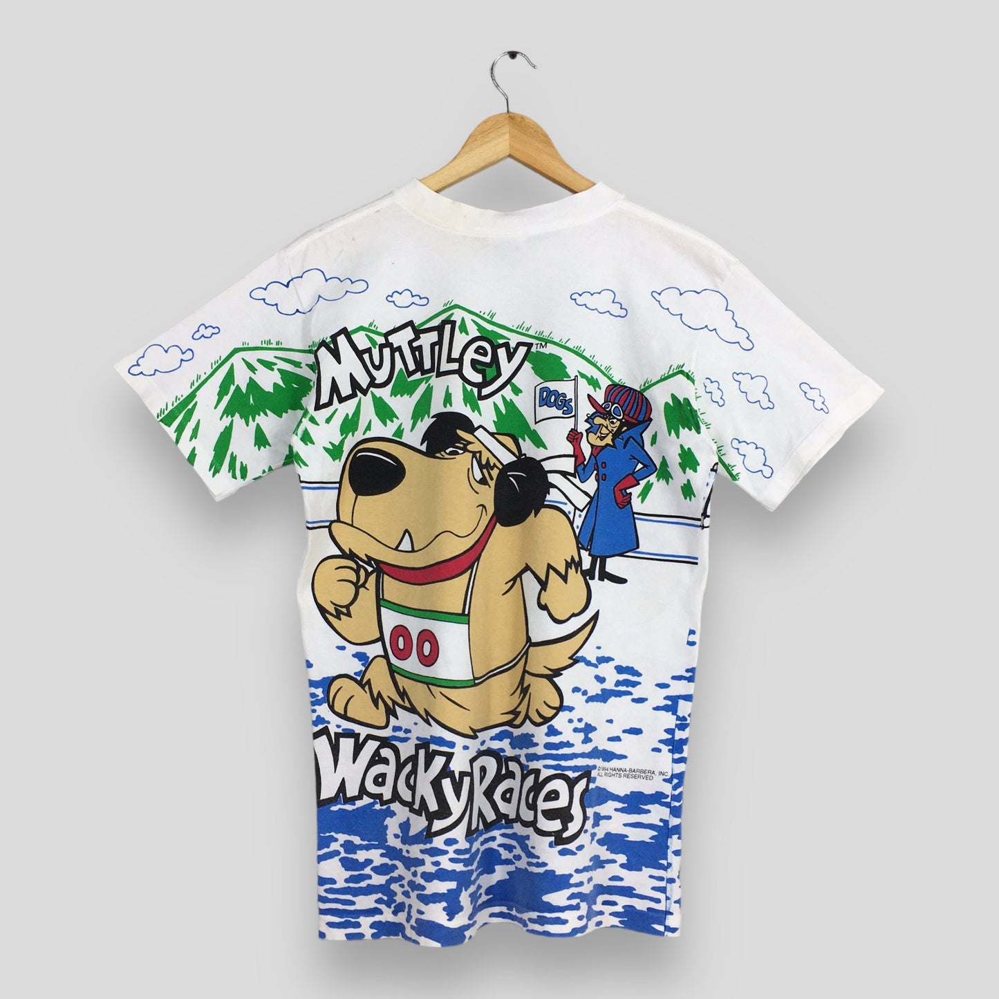 Muttley Wackyraces Dog White T shirt Medium