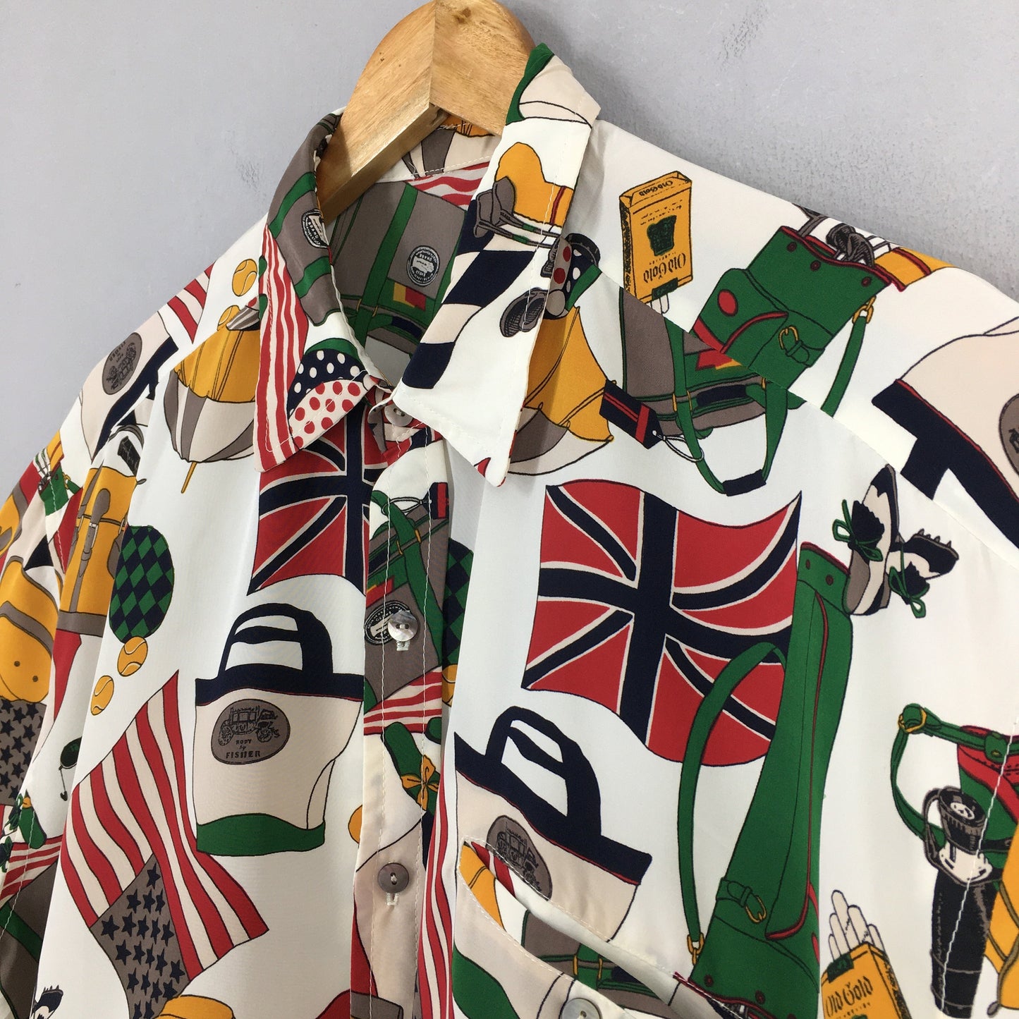 American Flag Artwork Baroque Shirt Large