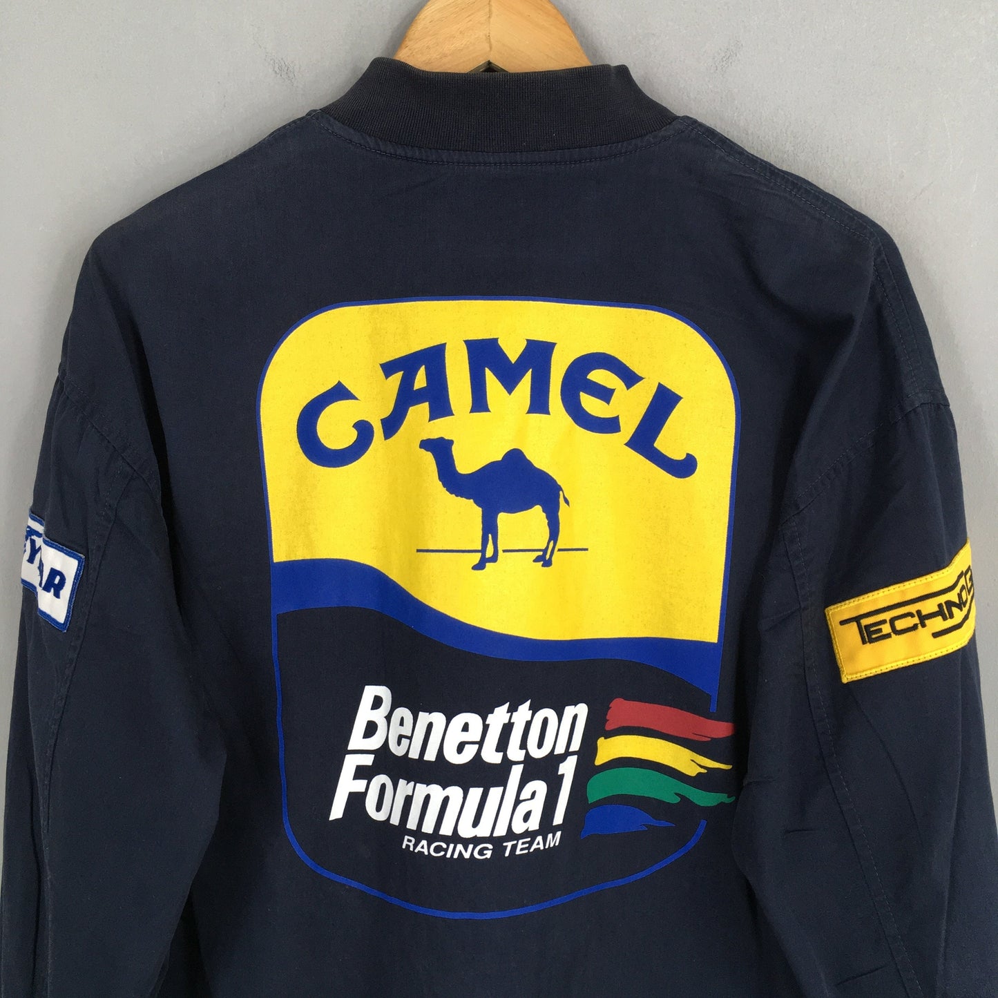 Benetton Formula 1 Embroidery Blue Cotton Jacket Large