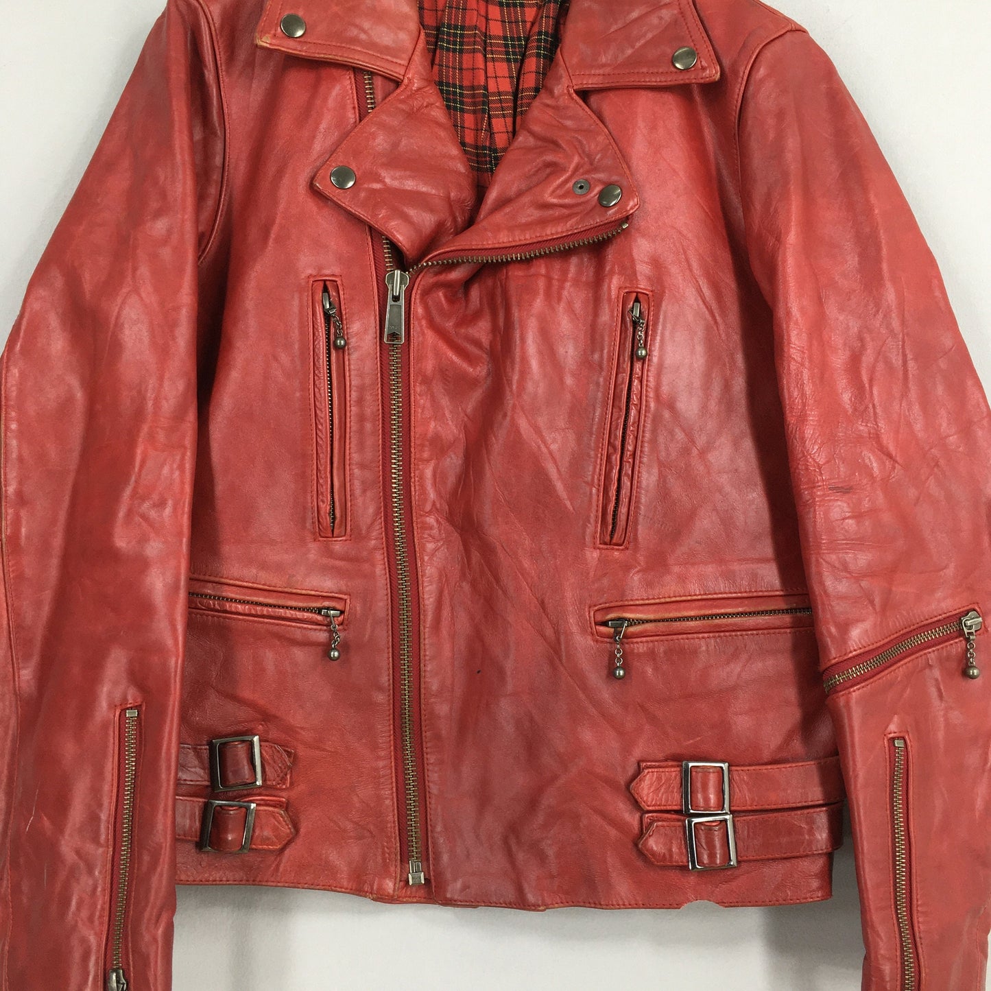 Haruf Double Collar Punk Leather Jacket Medium