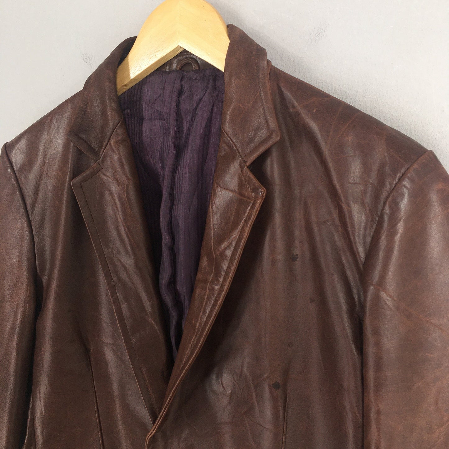 Tornado Mart Cowhide Brown Leather Jacket Medium