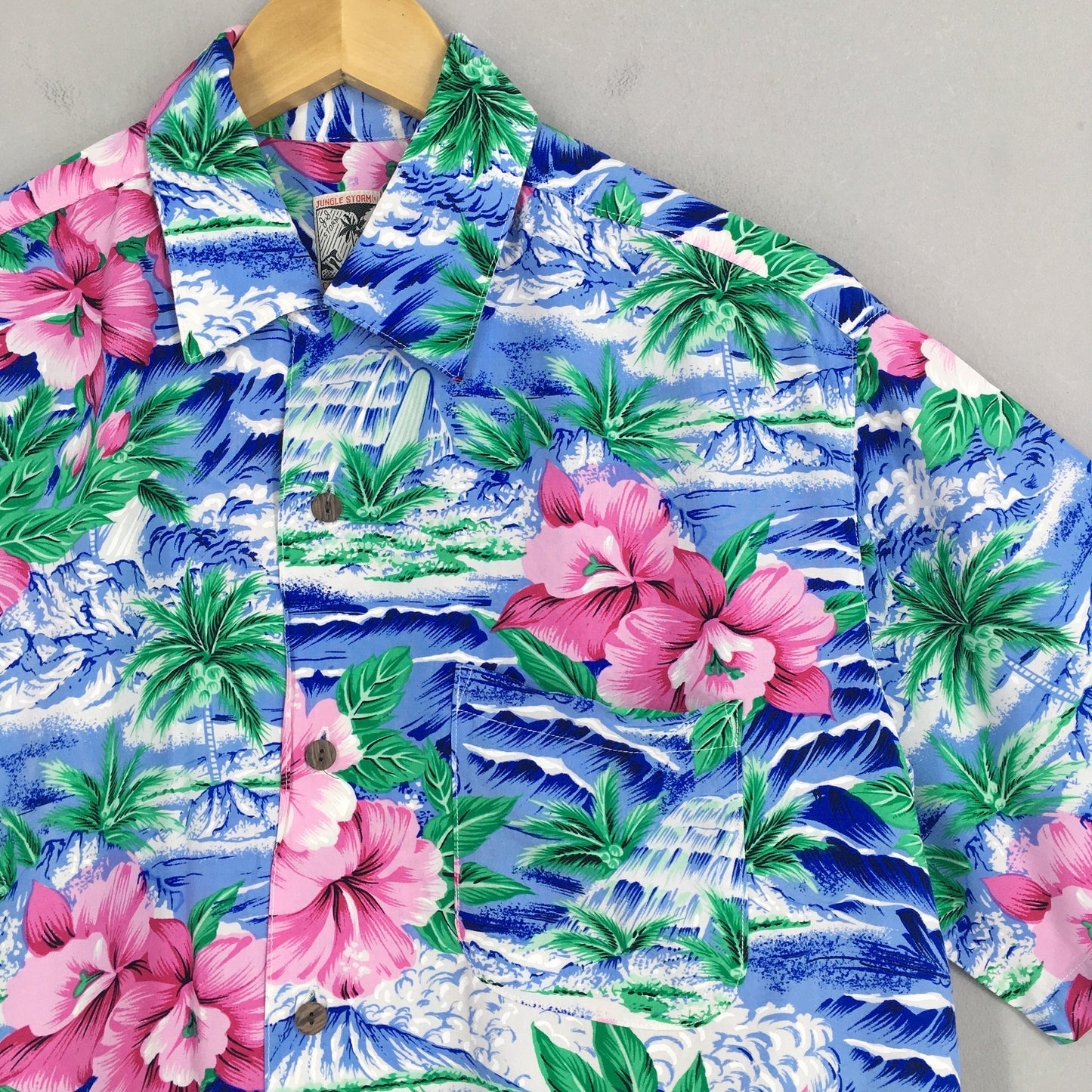 Hawaii Hibiscus Floral Shirt Medium