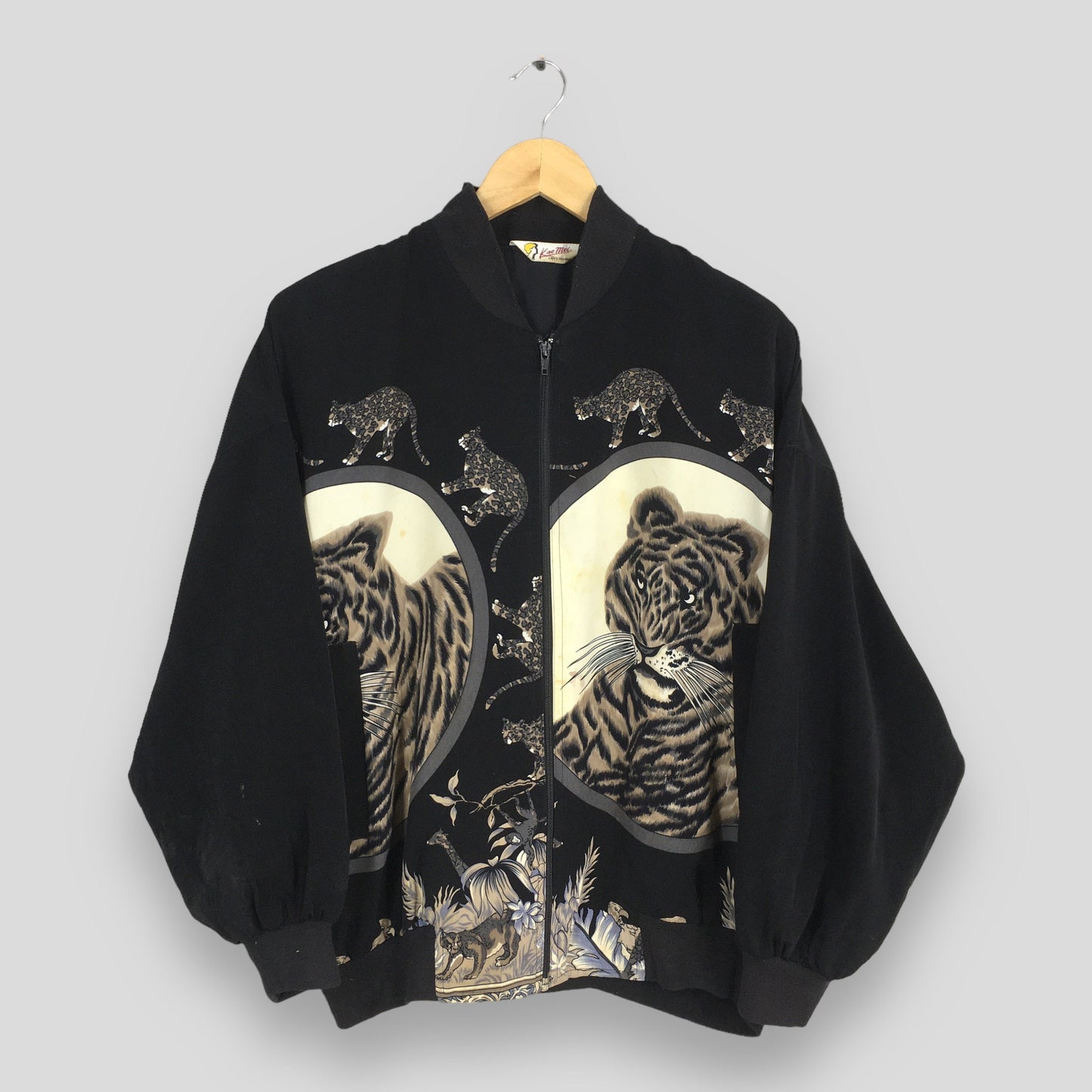 Bomber Baroque Tiger Overprint Jacket XLarge