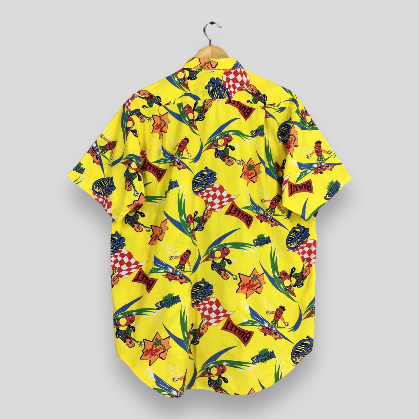 Jeff Kendall Bullet Skateboarding Aloha Shirt XLarge